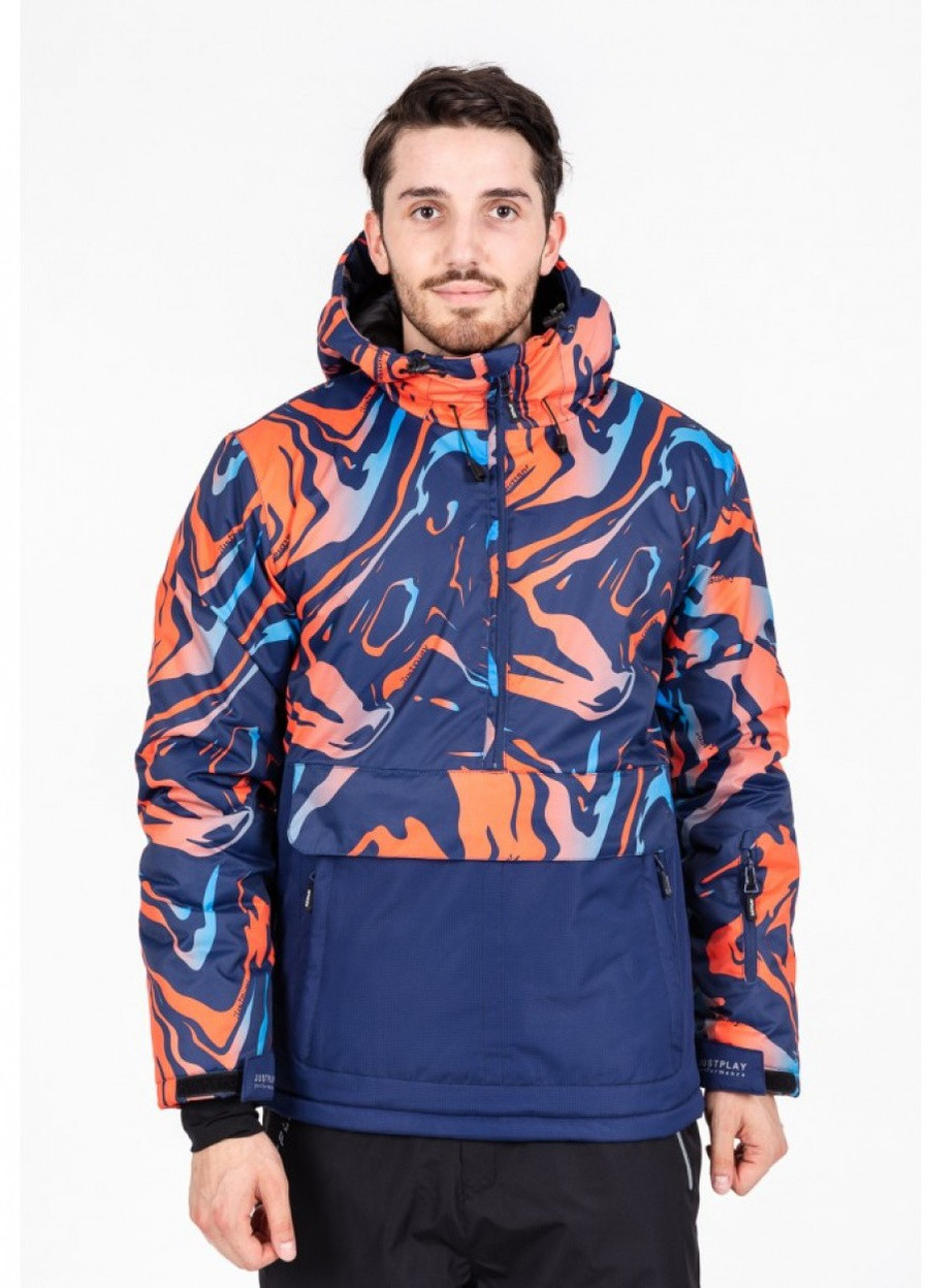Куртка лыжная мужская Berec синий / оранжевый (B1324-orange) Just Play (255358175)