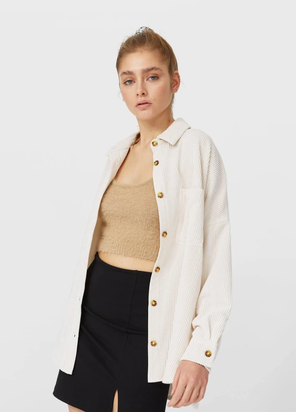 Молочна блуза демісезон Stradivarius