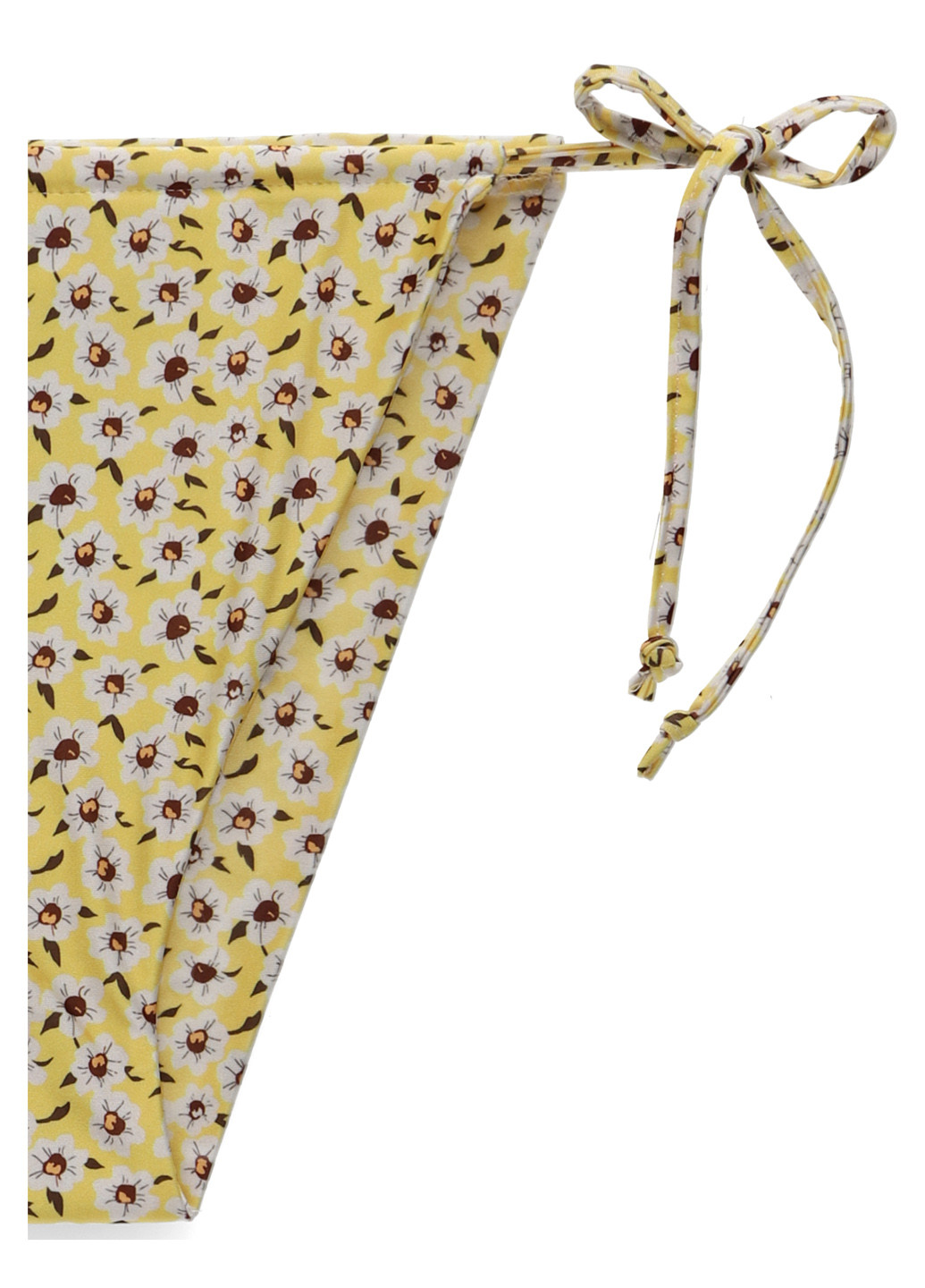 Желтые купальные трусики-плавки с цветочным принтом PrettyLittleThing