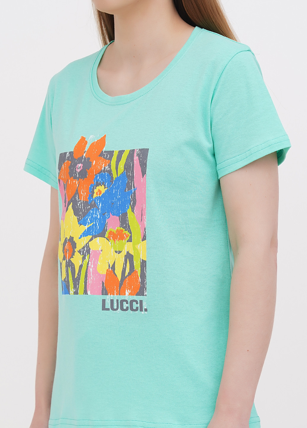 М'ятна літня футболка Lucci