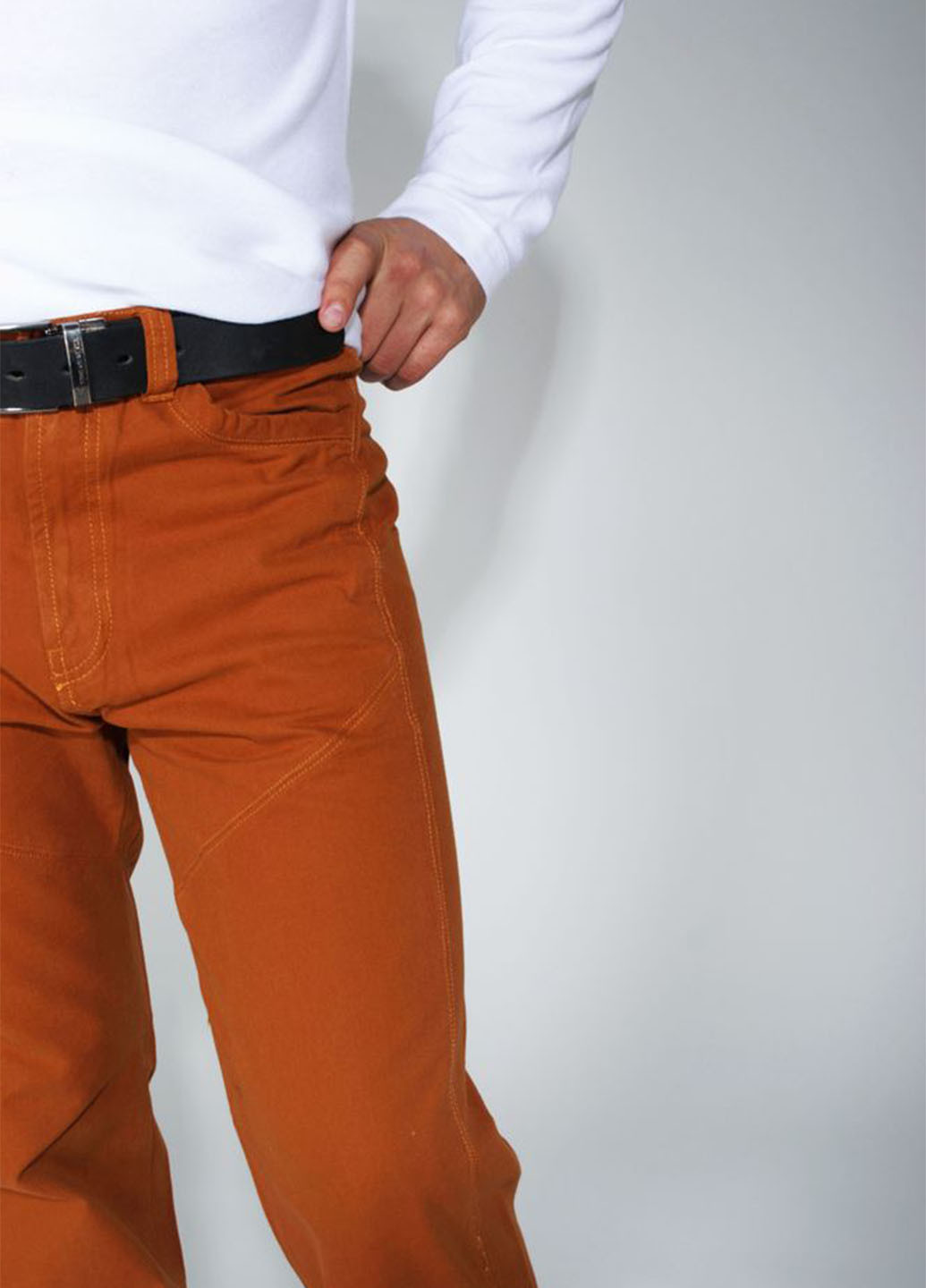 Кирпичные кэжуал демисезонные прямые брюки Ager