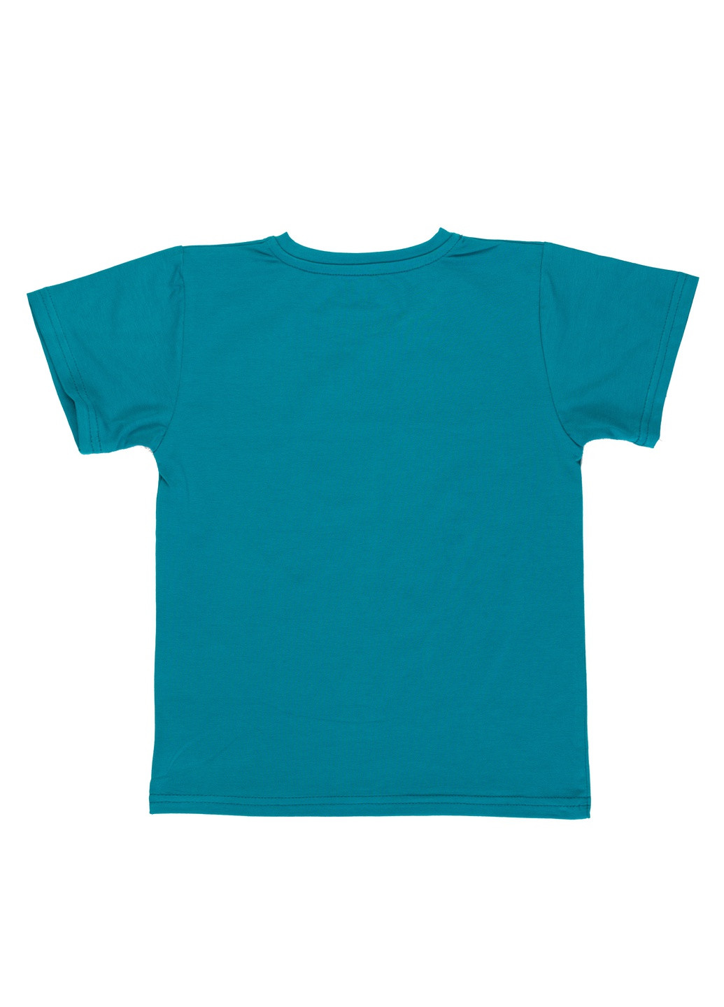 Бирюзовая летняя стильная футболка для мальчика Фламинго Текстиль