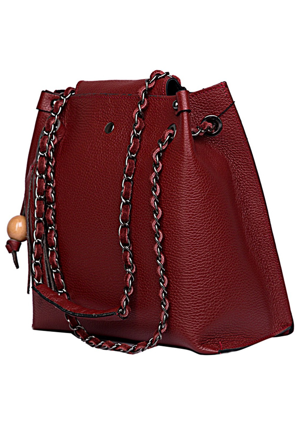 Бордовая кожаная сумка-тоут Conte Frostini (254368080)