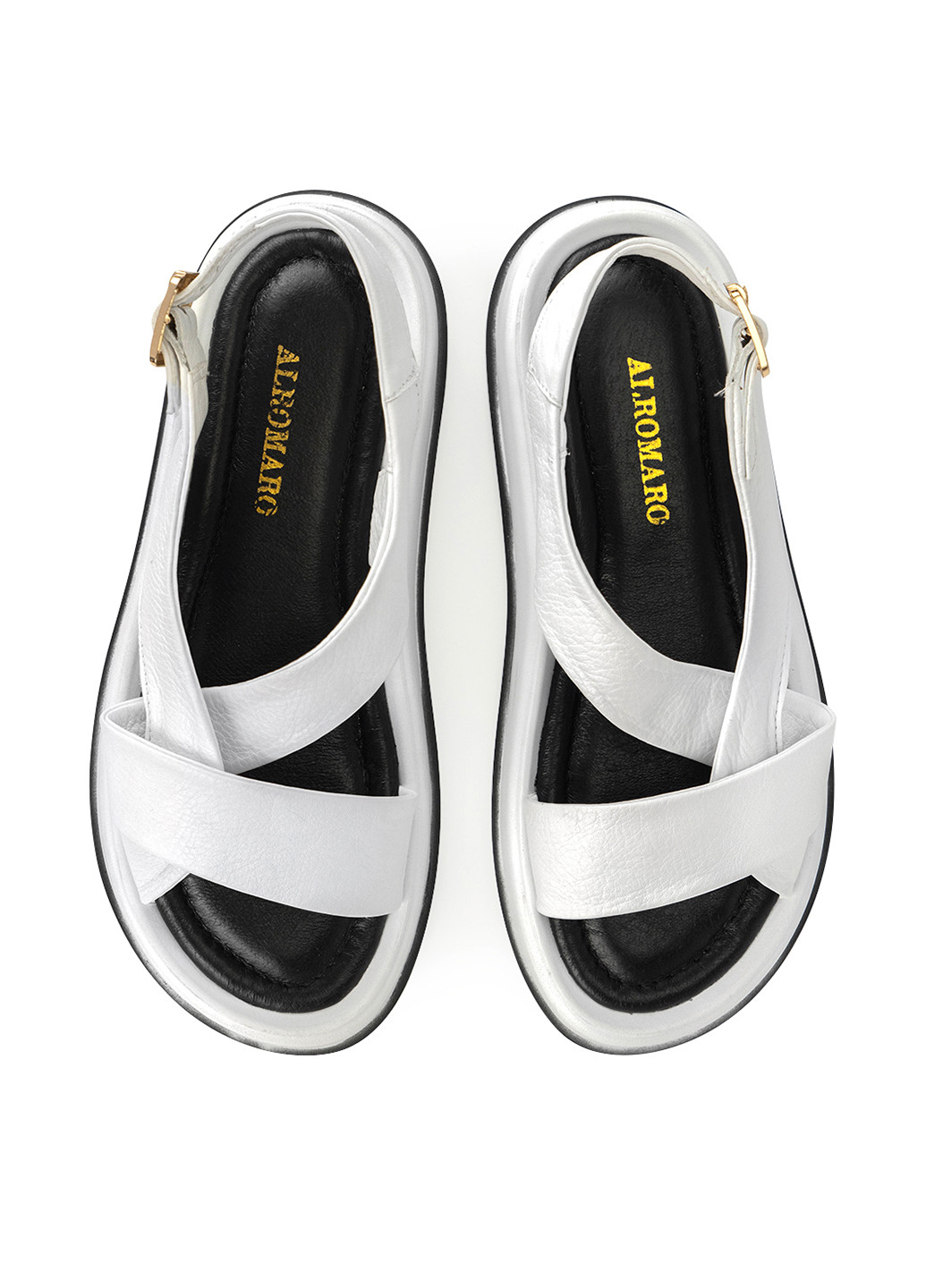 Белые босоножки Alromaro с ремешком