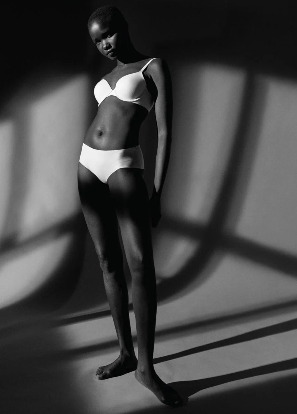 Белый бюстгальтер Calvin Klein с косточками нейлон