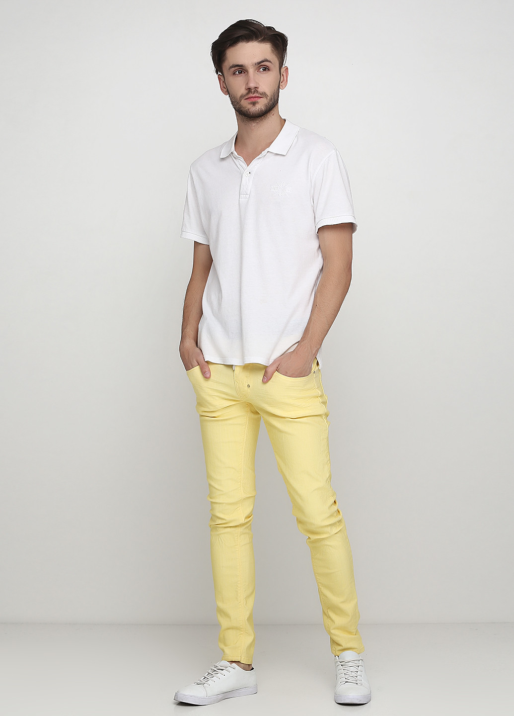 Желтые демисезонные зауженные джинсы Antony Morato
