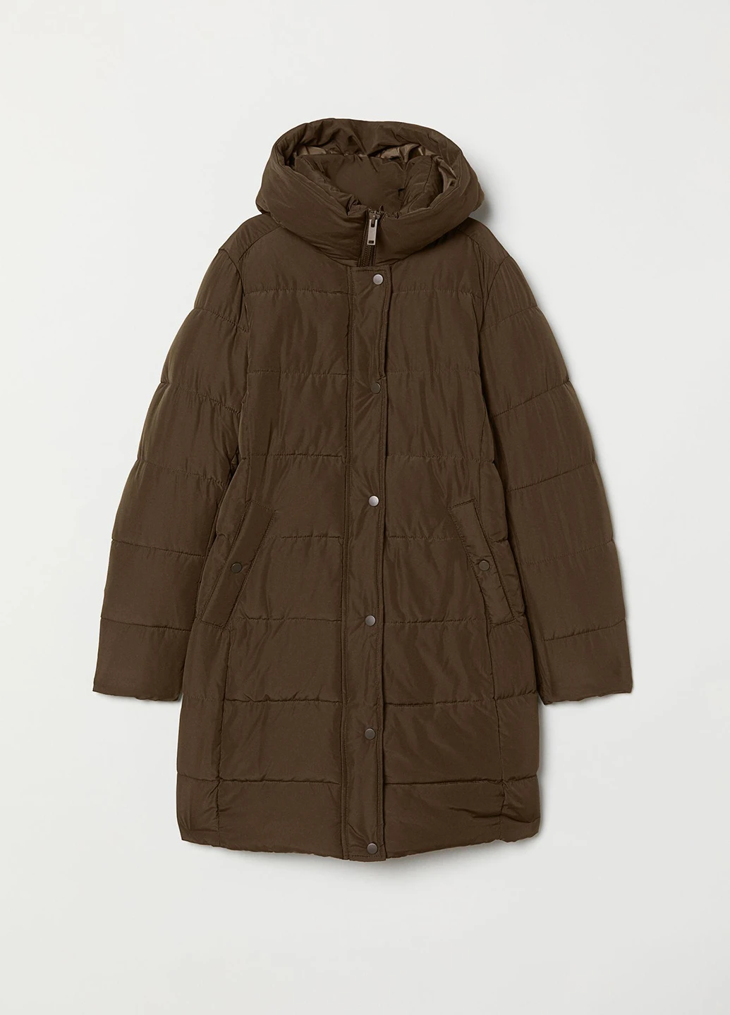 Оливковая зимняя куртка H&M