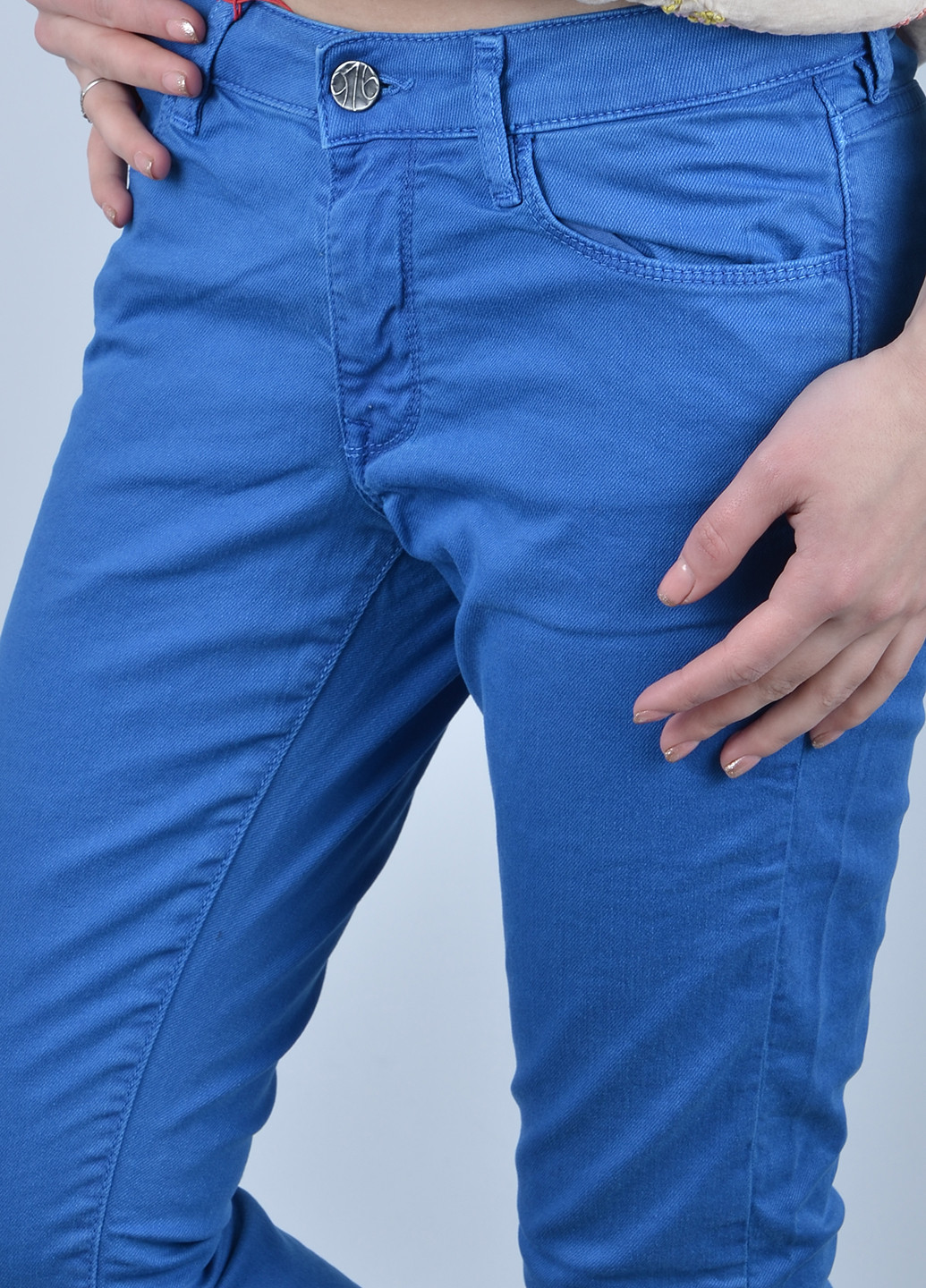 Синие кэжуал демисезонные зауженные брюки Unlimited