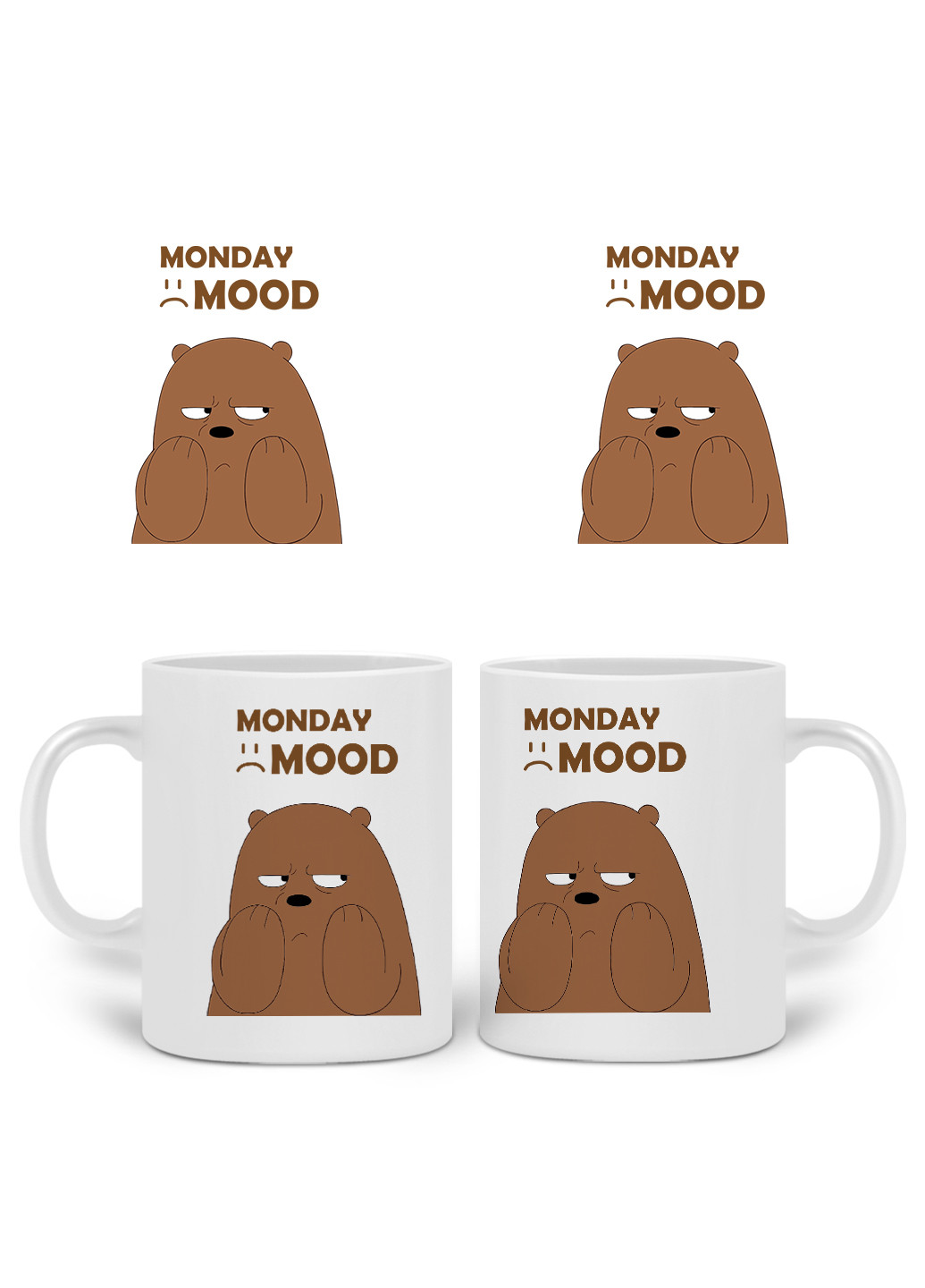 Кружка Вся правда про ведмедів (We Bare Bears) 330 мл горнятко керамічне (20259-2900) MobiPrint (224806114)