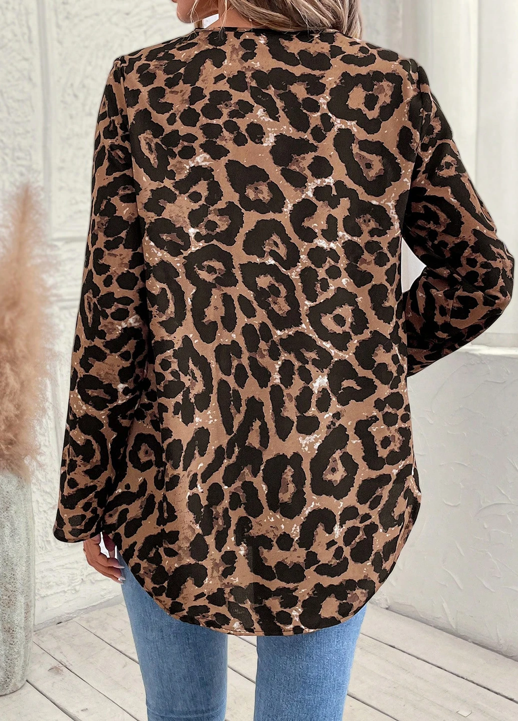 Коричневая блуза SHEIN