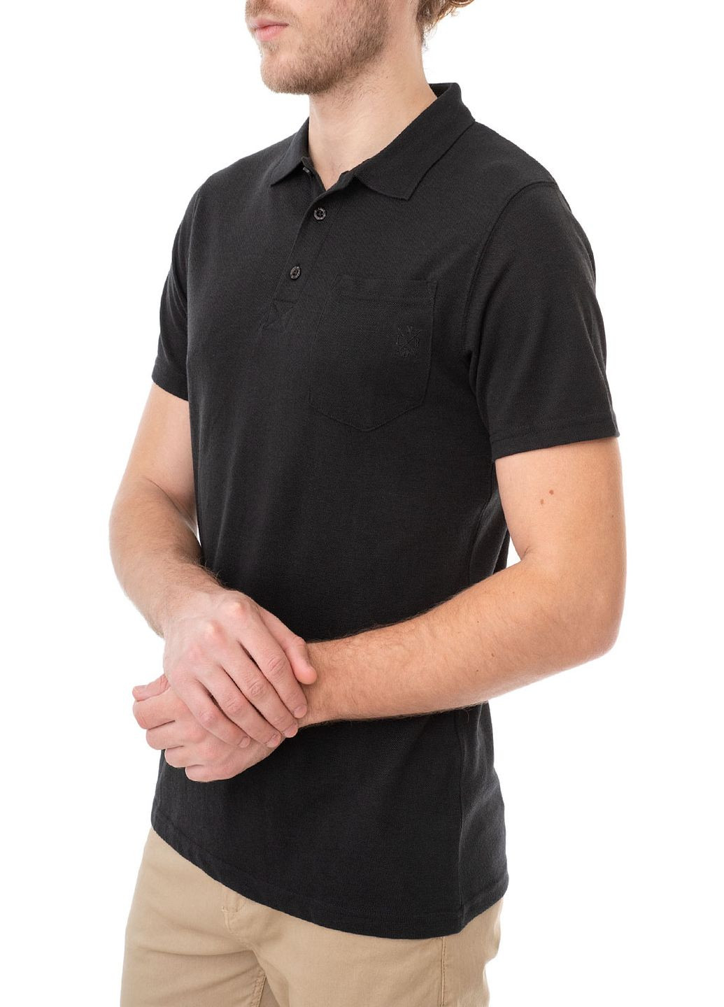 Черная футболка-поло для мужчин E-Bound