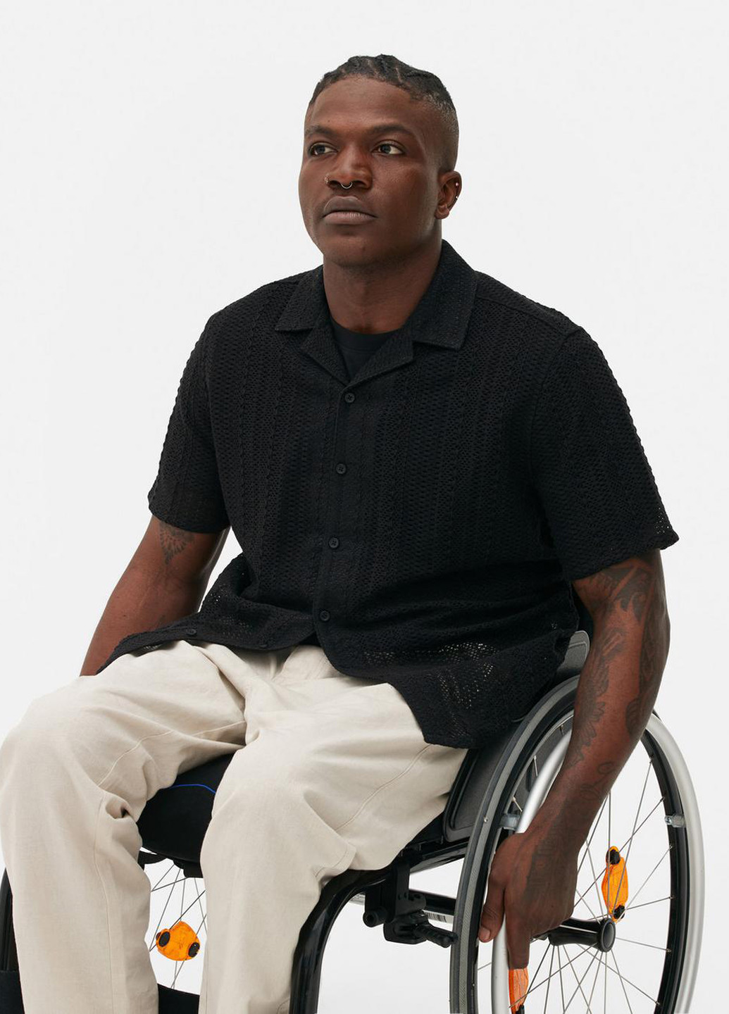 Черная кэжуал рубашка однотонная Primark