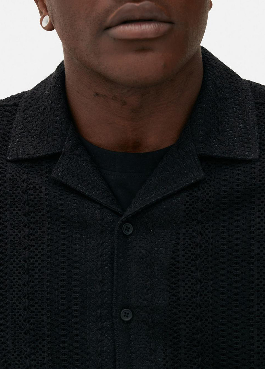 Черная кэжуал рубашка однотонная Primark