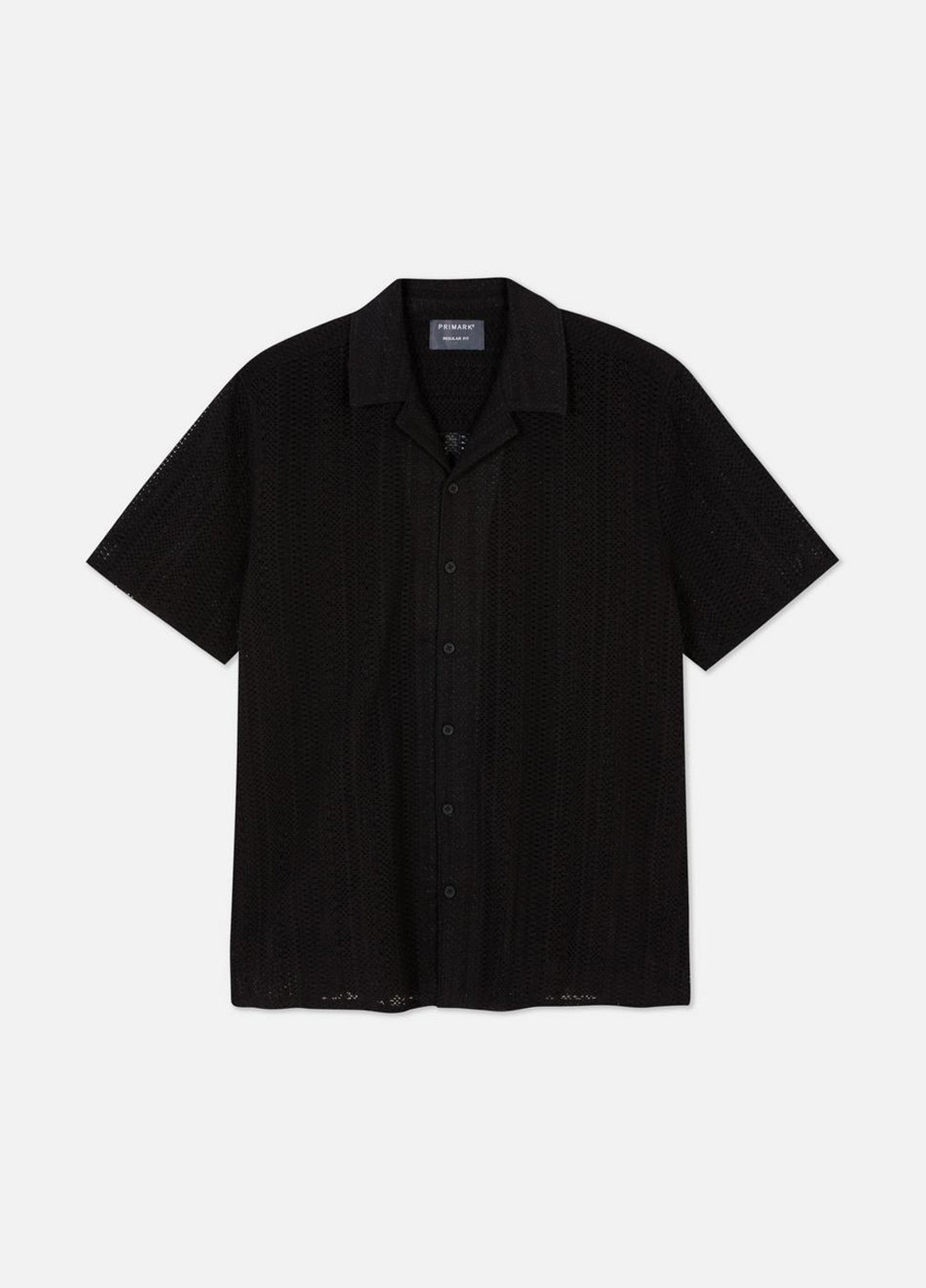 Черная кэжуал рубашка однотонная Primark