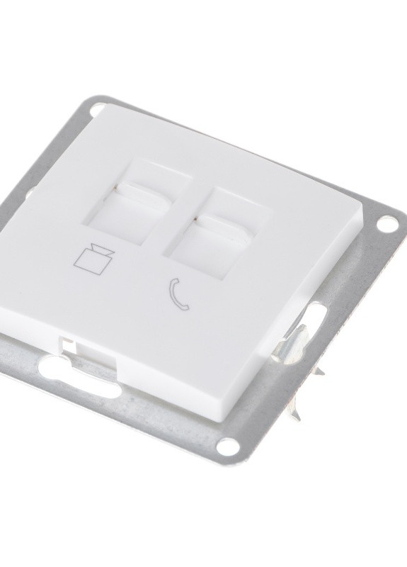 Розетка біла NB-1TF + 1PC wh Brille (253967229)