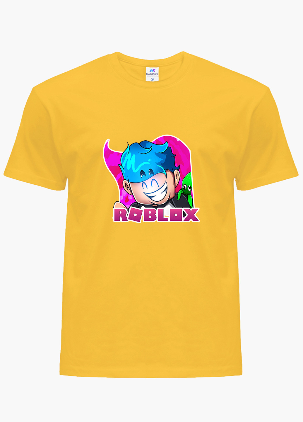 Желтая демисезонная футболка детская роблокс (roblox)(9224-1223) MobiPrint