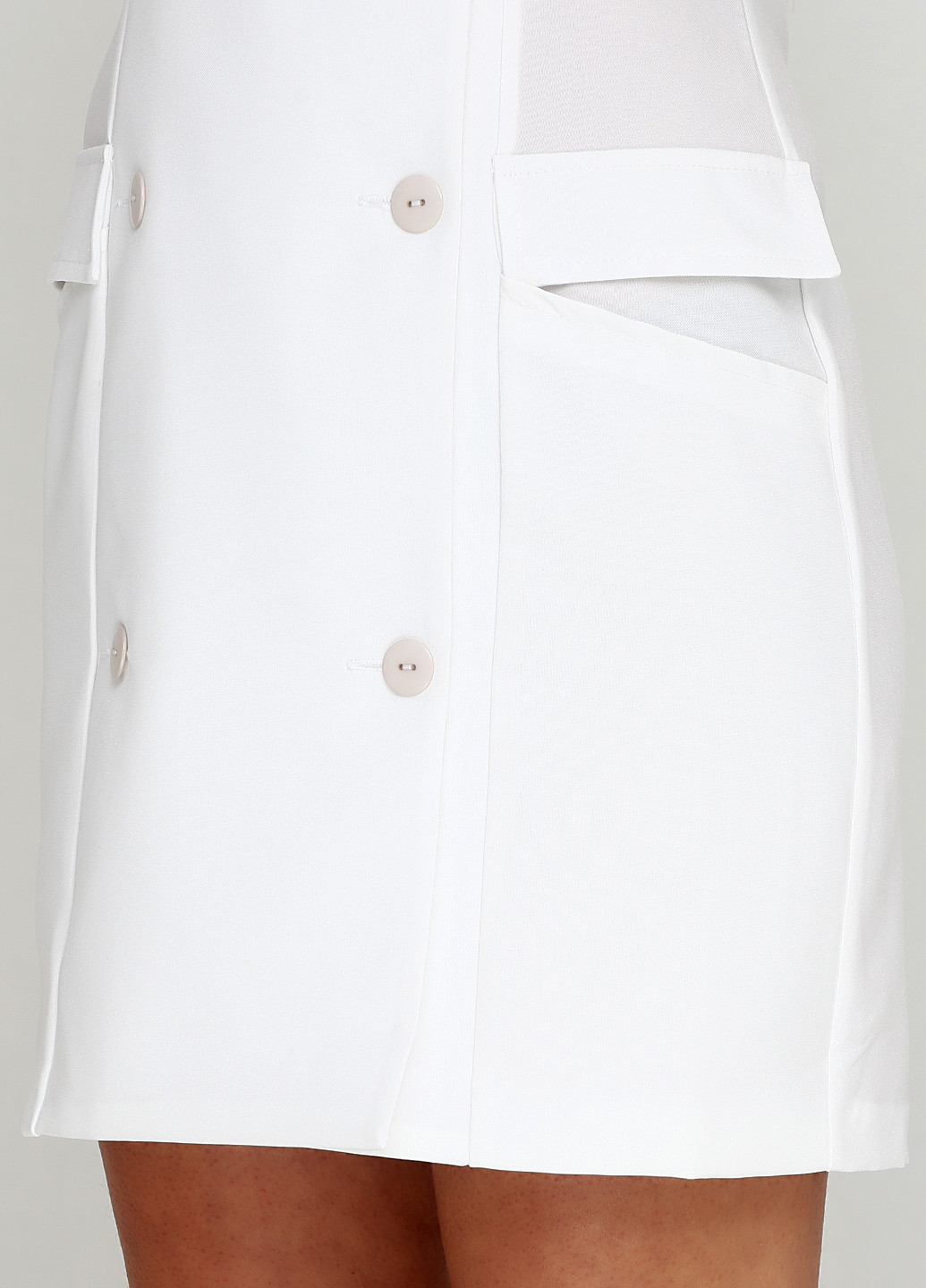 Белое кэжуал платье ANVI однотонное