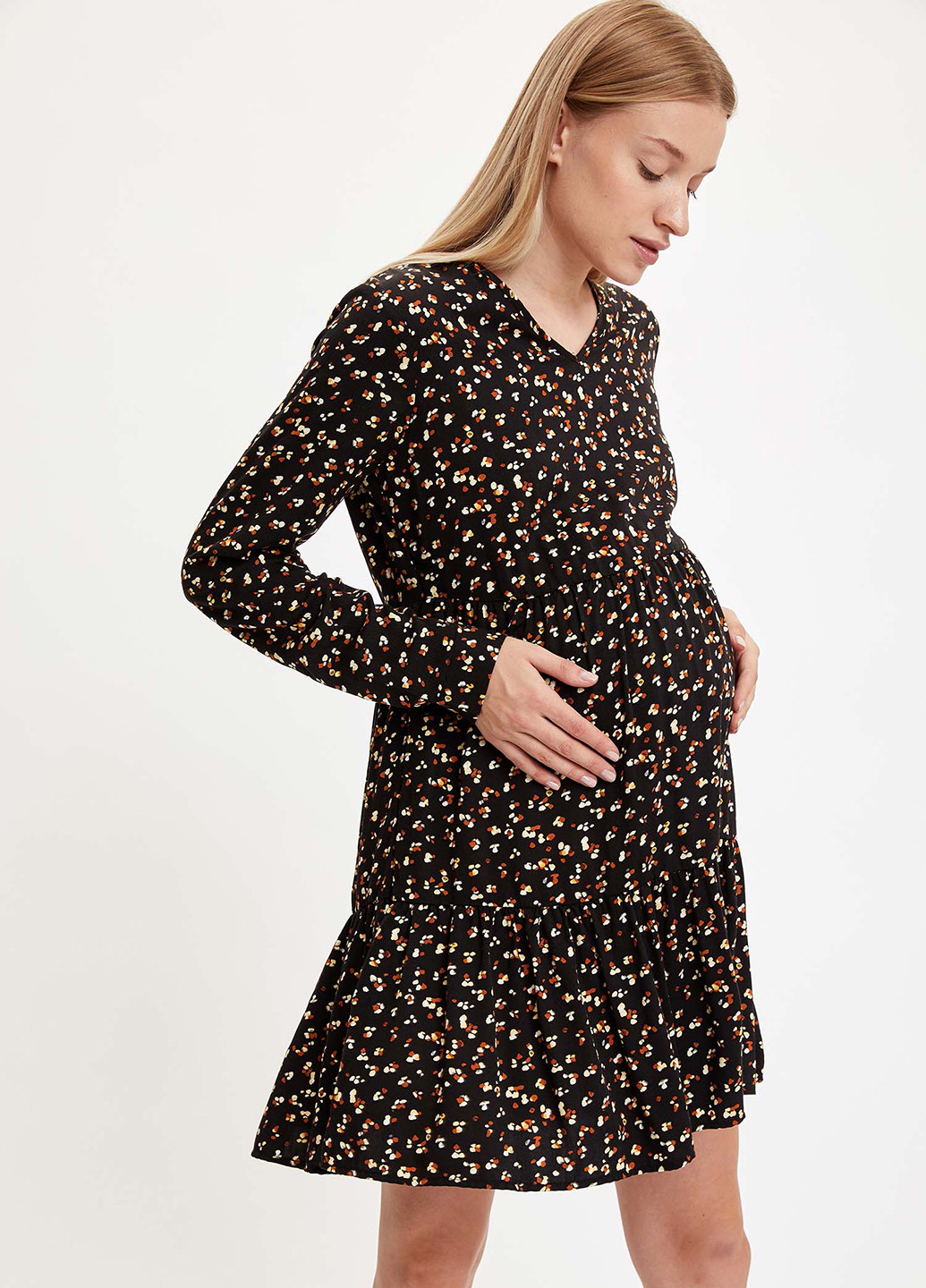 Черное кэжуал платье для беременных DeFacto