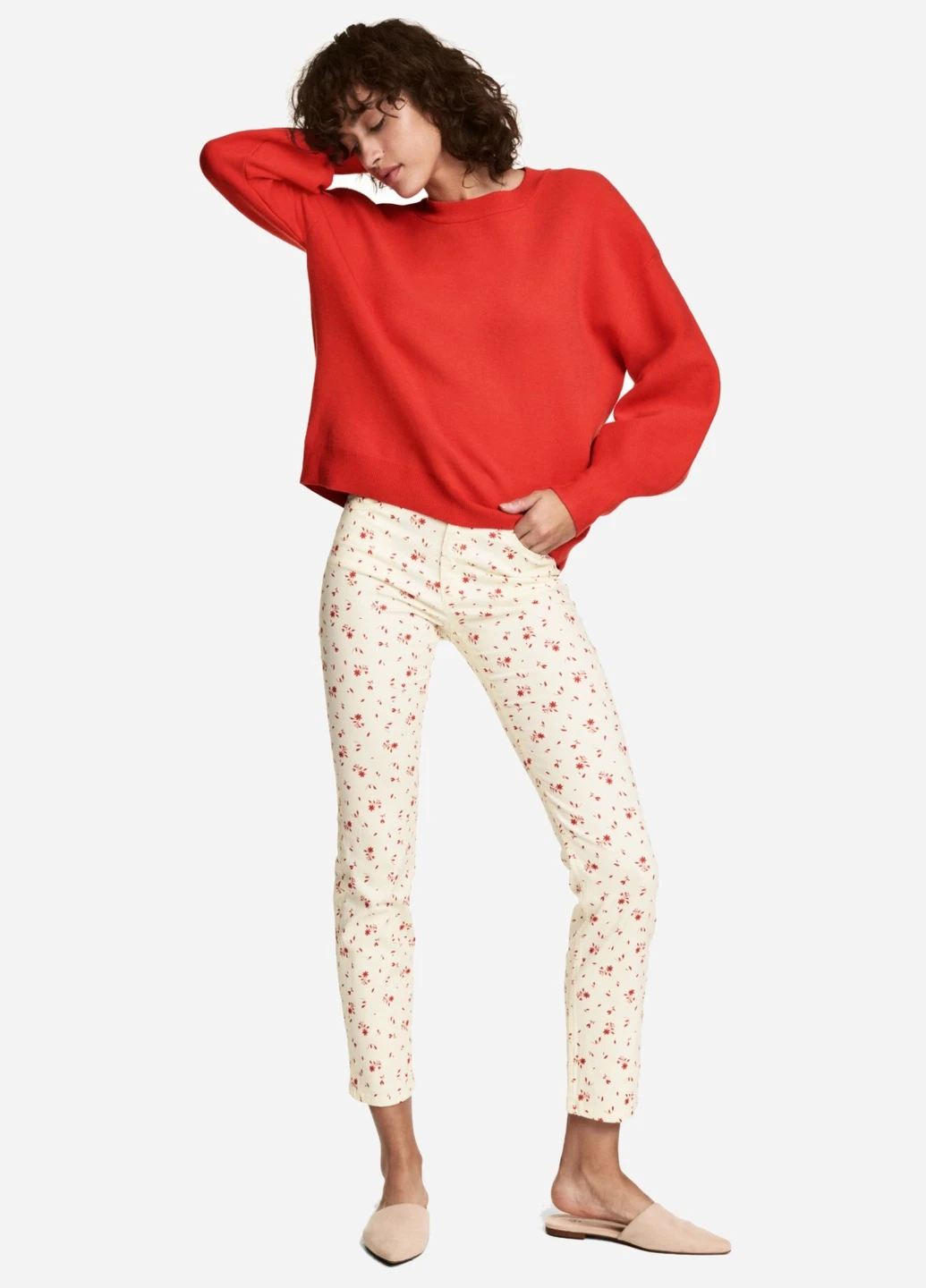 Укорочені брюки стретч H&M (221602482)