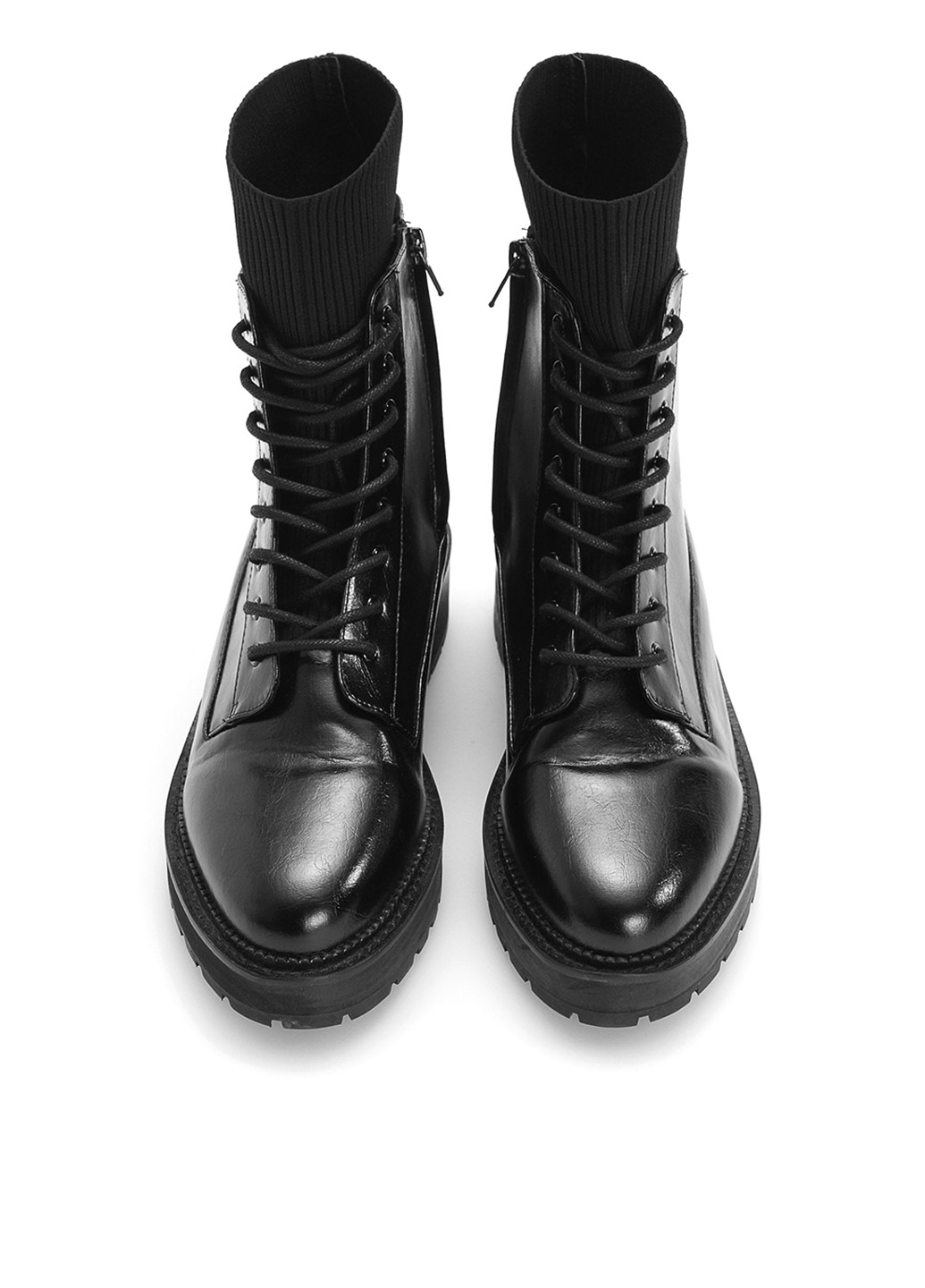 Осенние ботинки Reserved со шнуровкой из искусственной кожи, из полиуретана