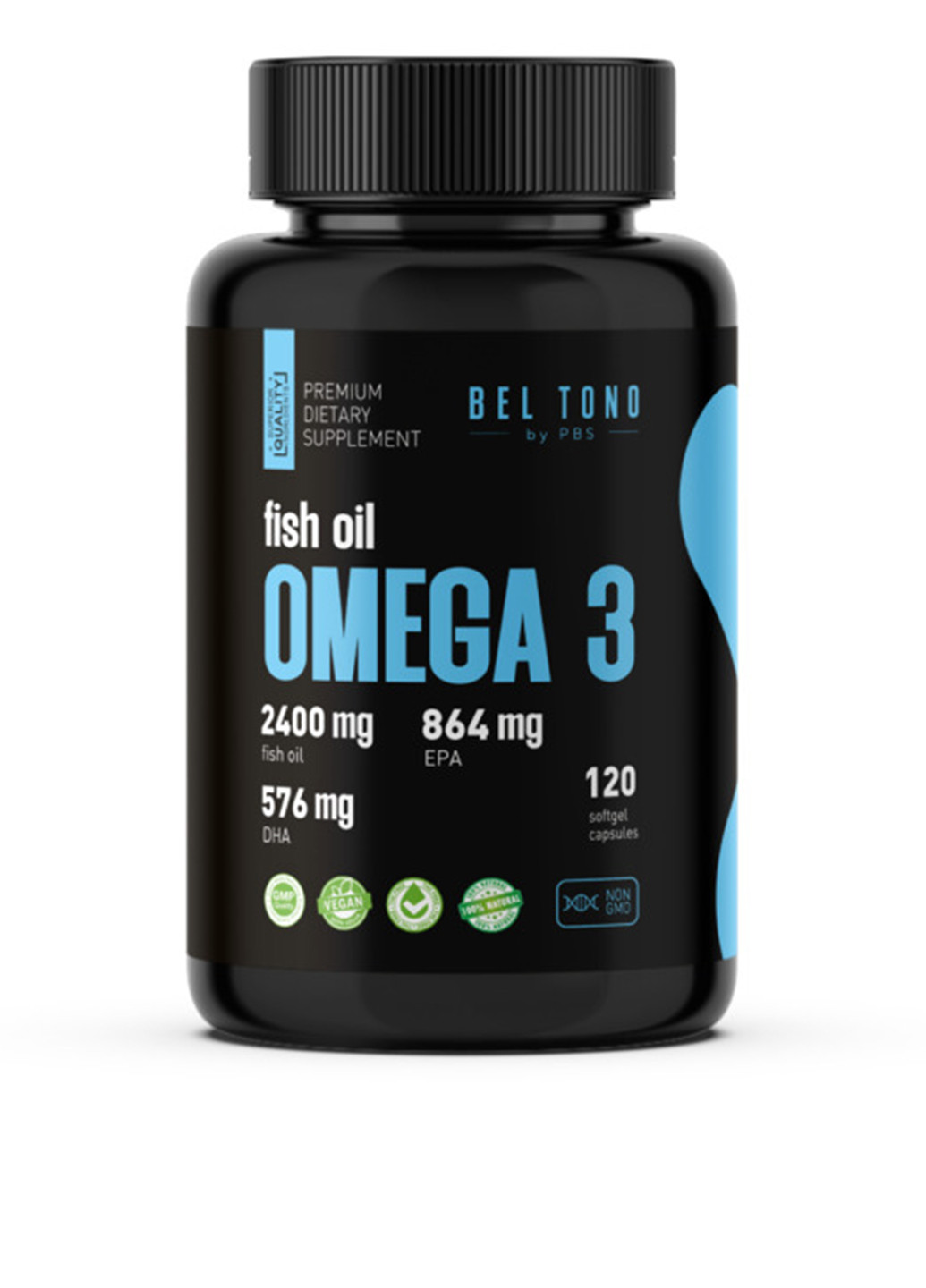 Риб'ячий жир Омега-3 2400 мг, 120 капсул Bel Tono (340108233)