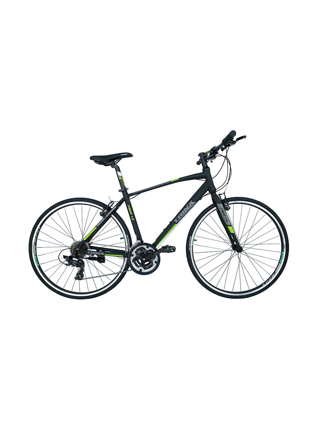 Велосипед Trinx free 1.0 700c*470 matt-black-grey-green (146489492)