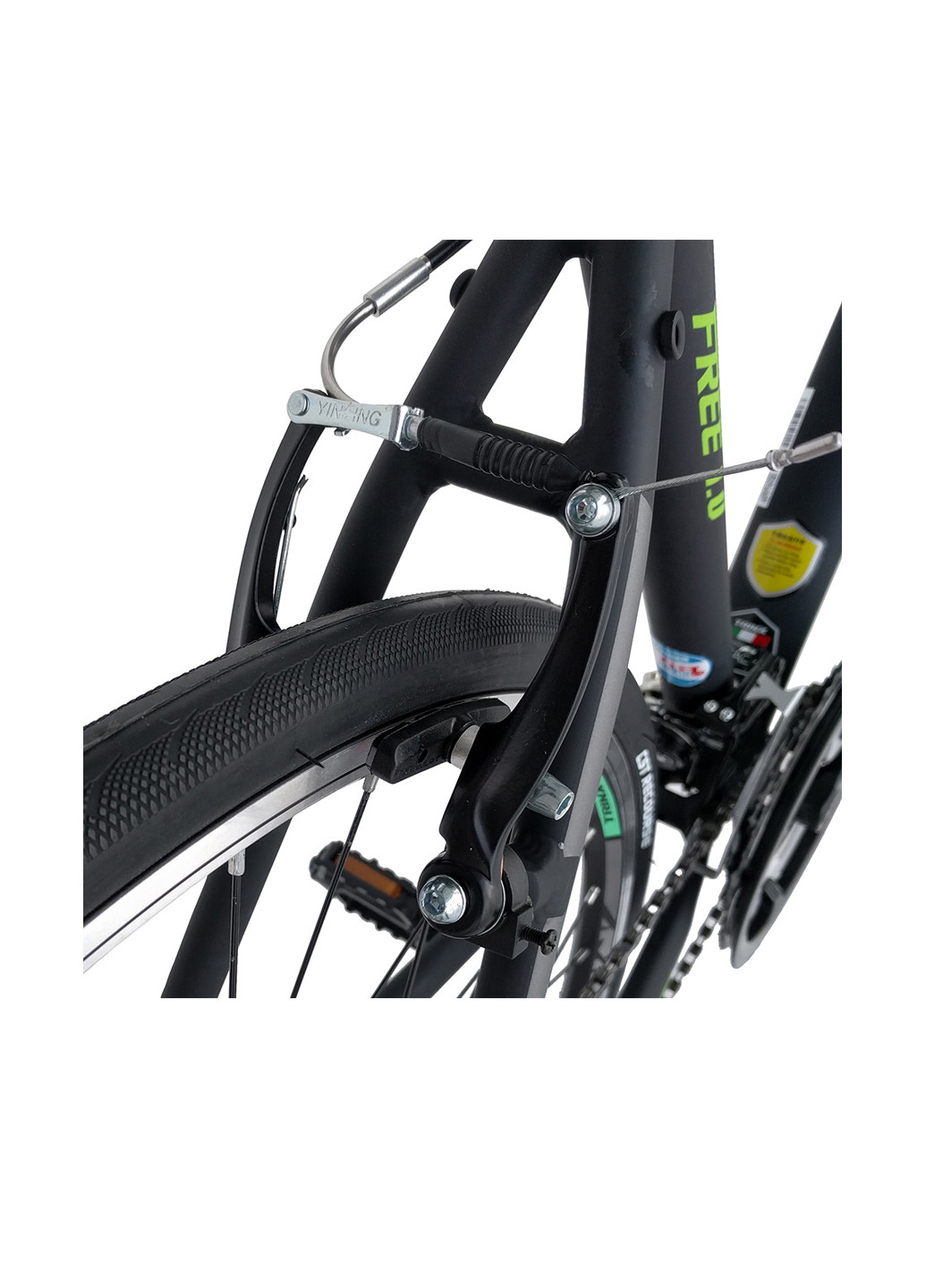 Велосипед Trinx free 1.0 700c*470 matt-black-grey-green (146489492)