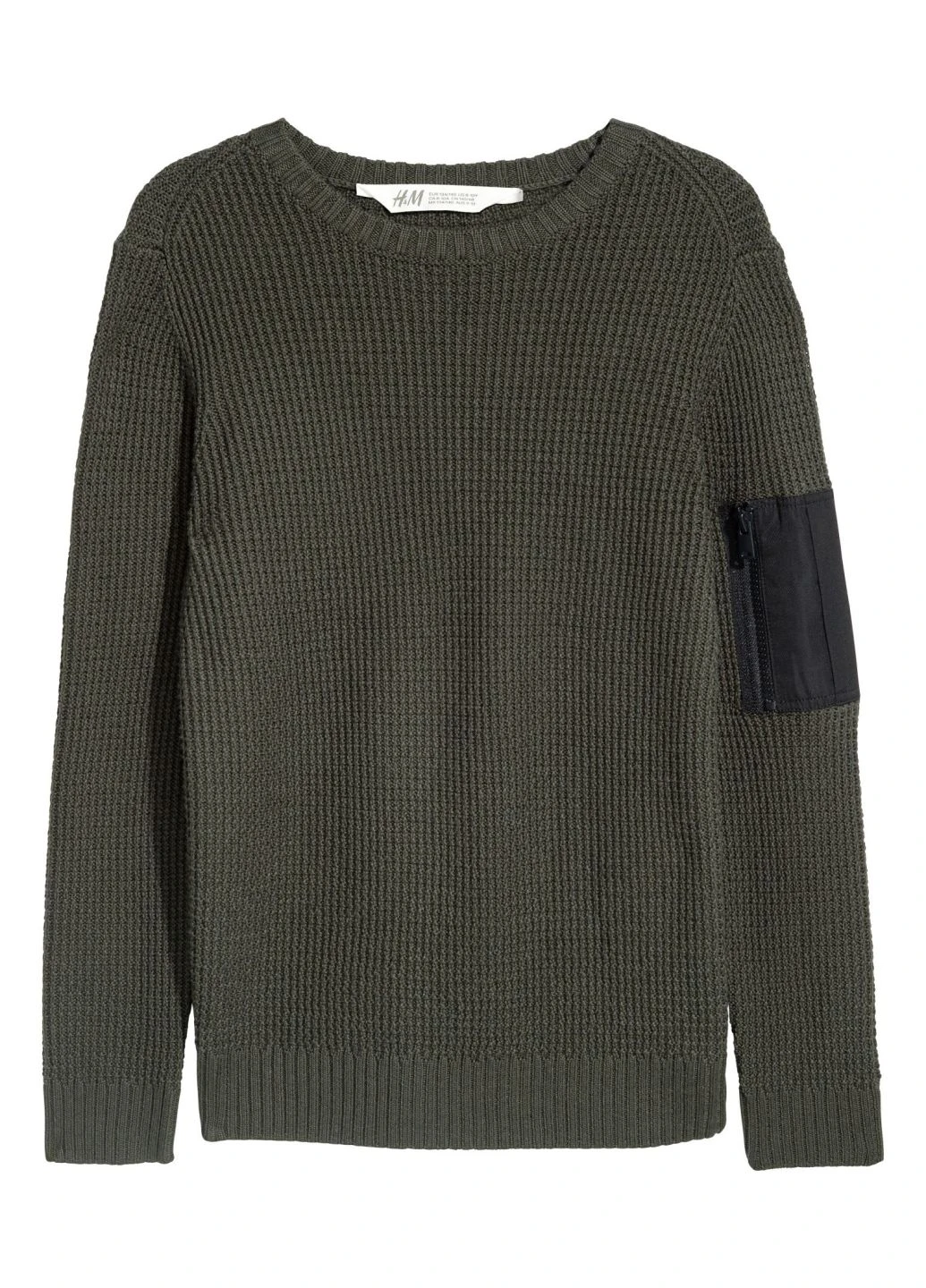 Оливковый (хаки) демисезонный джемпер H&M