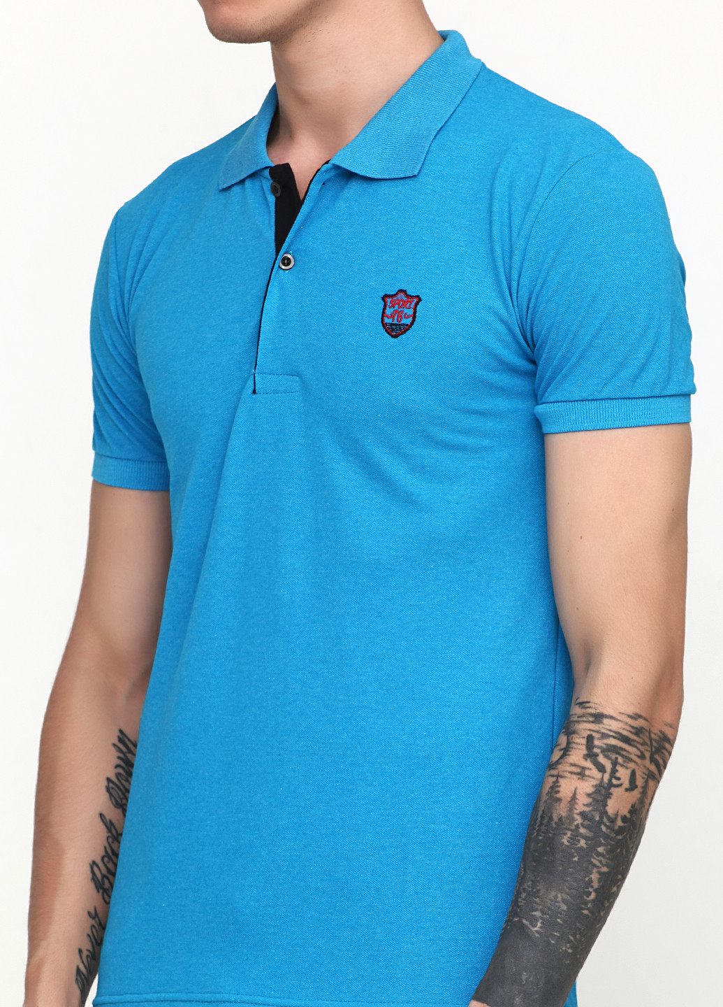 Бирюзовая футболка-поло для мужчин LEXSUS с логотипом