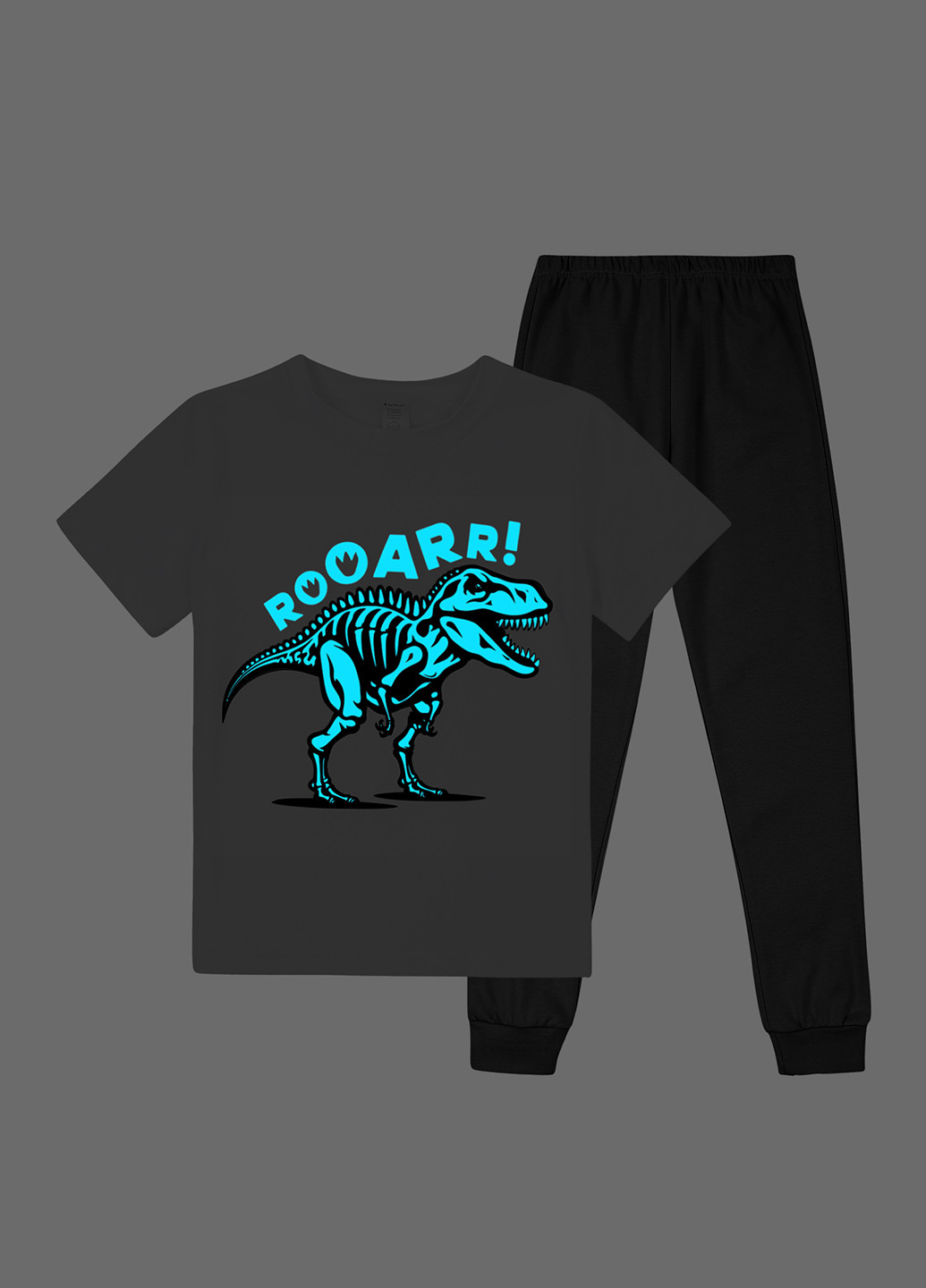 Черно-белая всесезон пижама (футболка, брюки) футболка + брюки Garnamama