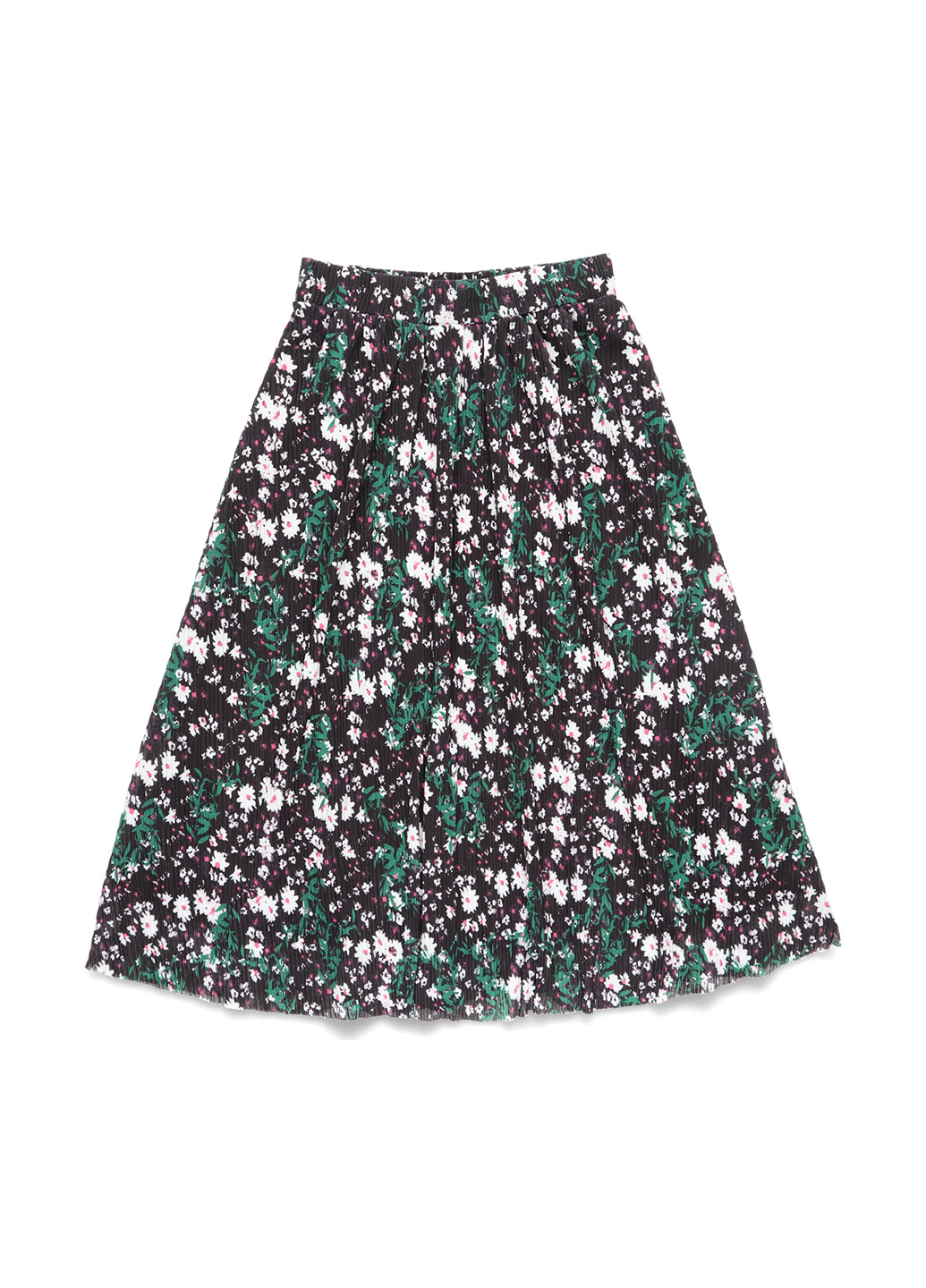 Черная кэжуал цветочной расцветки юбка Fransa клешированная, плиссе