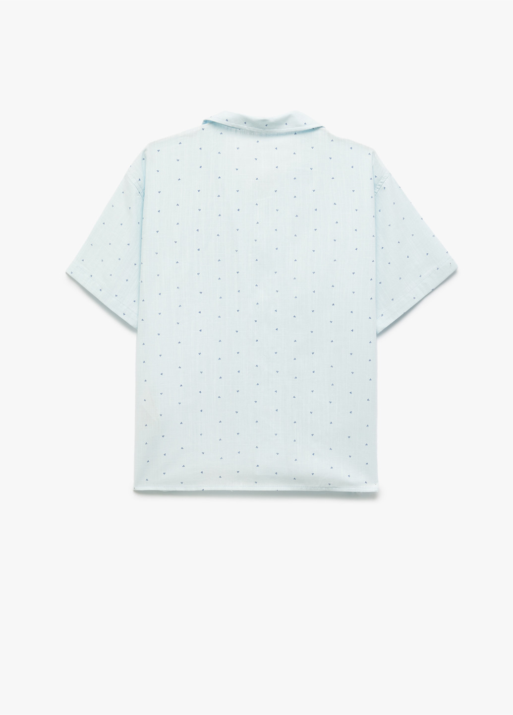 Светло-голубой кэжуал рубашка с геометрическим узором KOTON