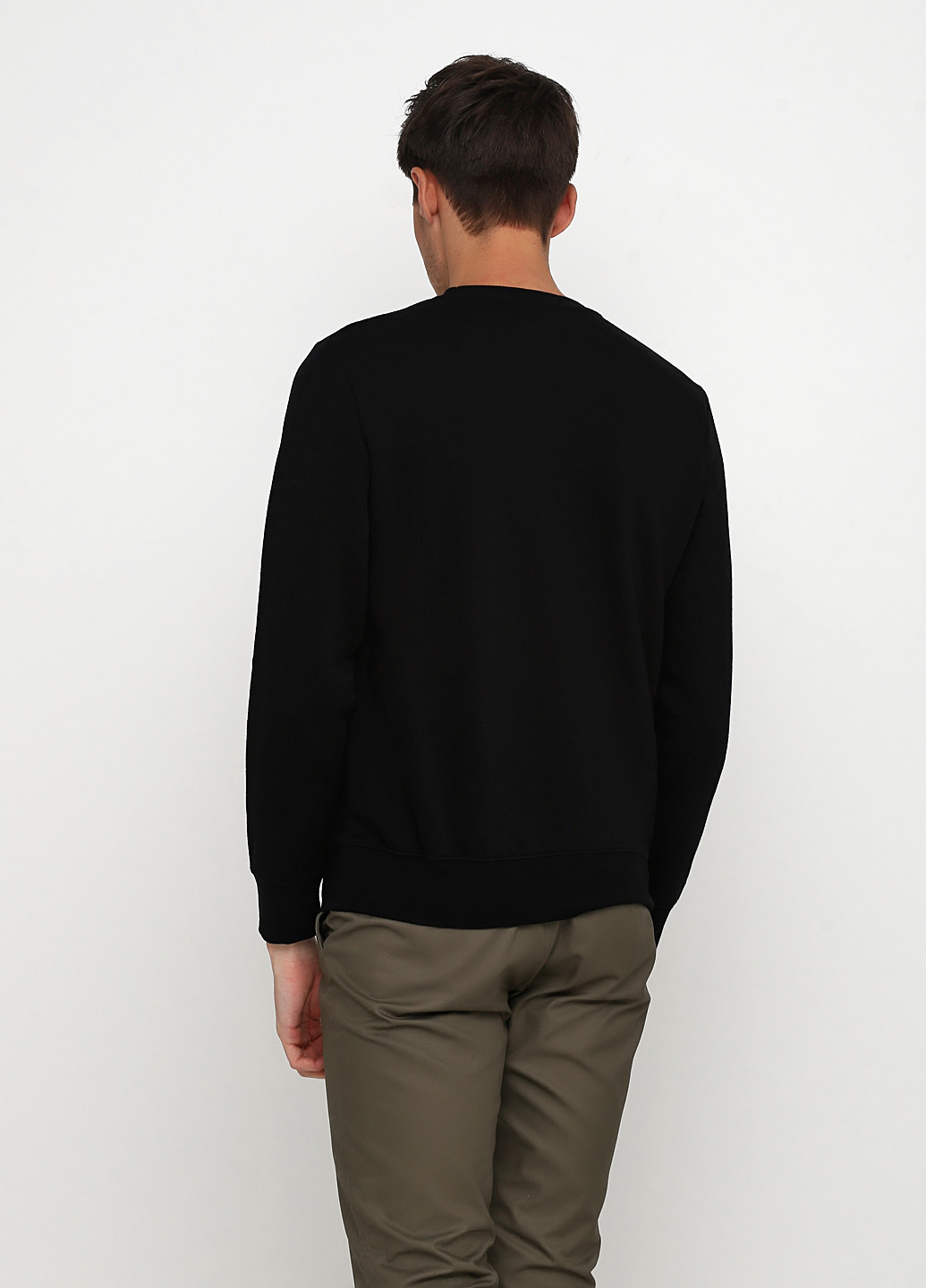 Свитшот H&M - Прямой крой надпись черный кэжуал хлопок, трикотаж - (267727616)