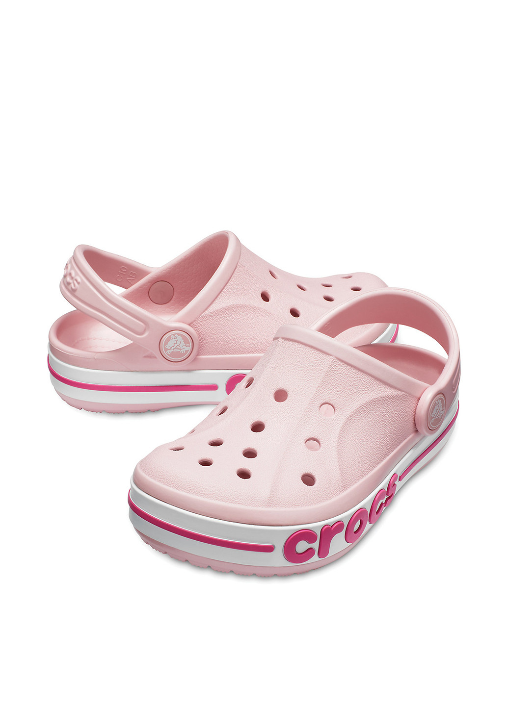 Светло-розовые сабо Crocs без каблука