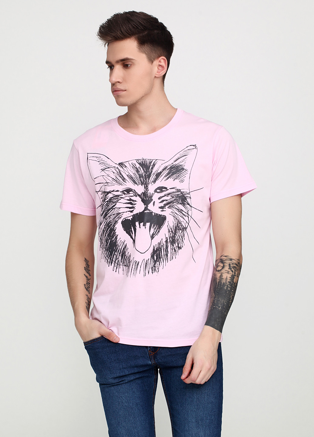 Светло-розовая футболка Power