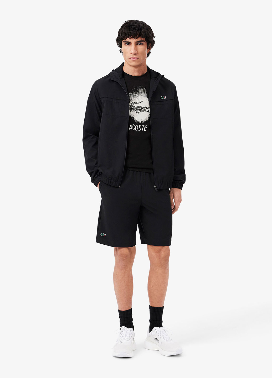 Чорна футболка Lacoste