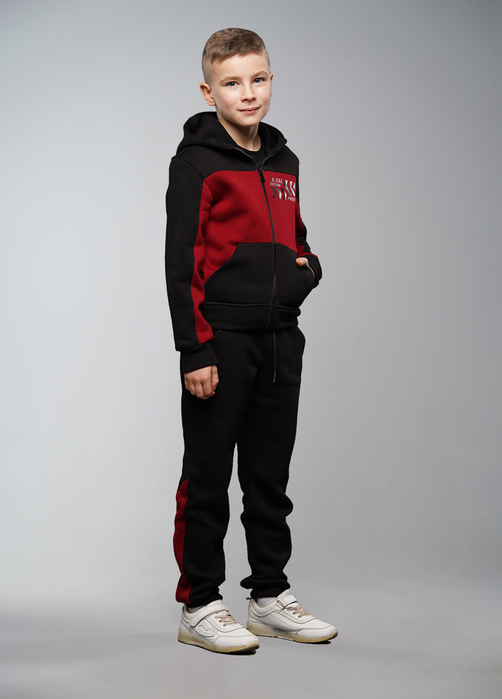 Бордовий зимовий спортивний костюм з написами Sinthia (194959061)