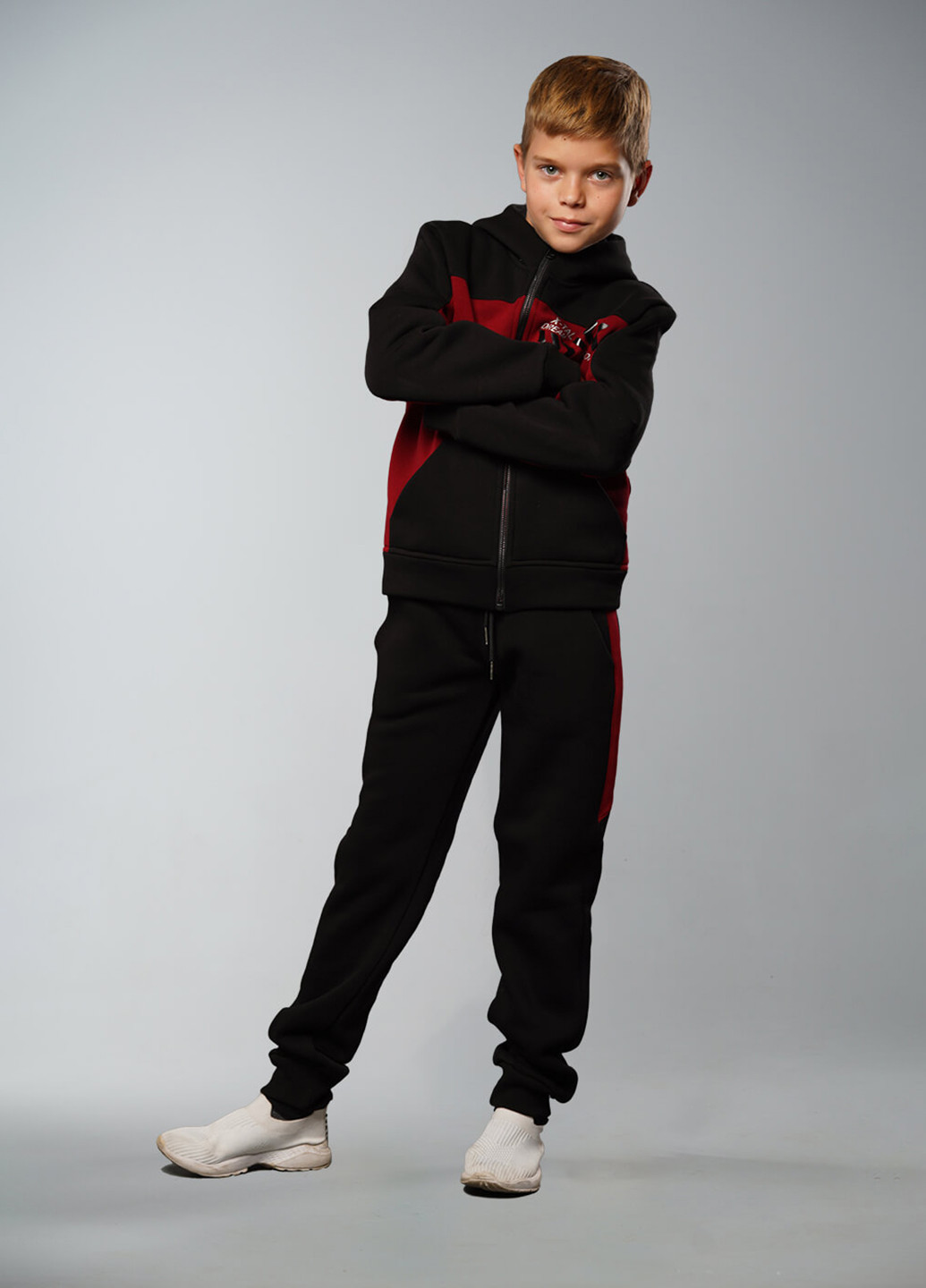 Бордовий зимовий спортивний костюм з написами Sinthia (194959061)