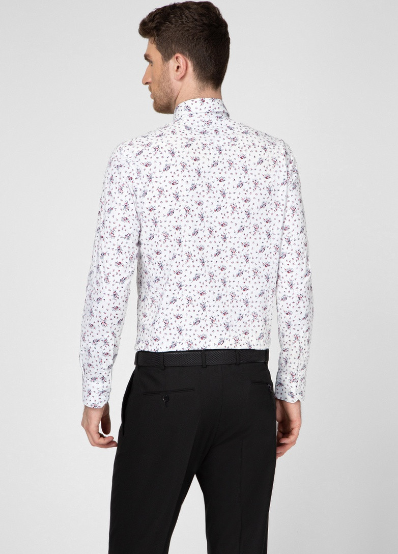 Белая рубашка с цветами NAVI