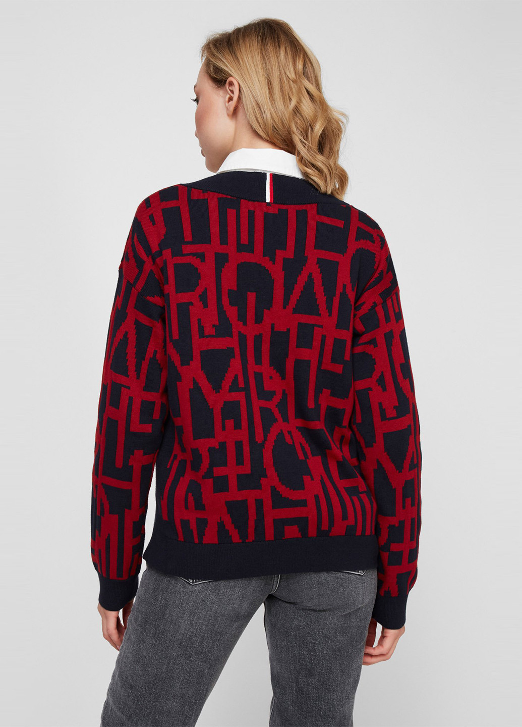 Комбинированный демисезонный пуловер пуловер Tommy Hilfiger