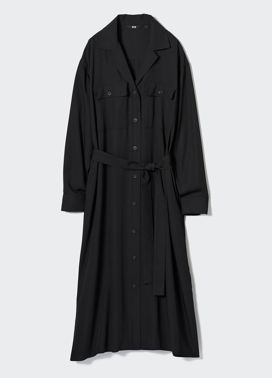 Чорна кежуал сукня сорочка Uniqlo однотонна