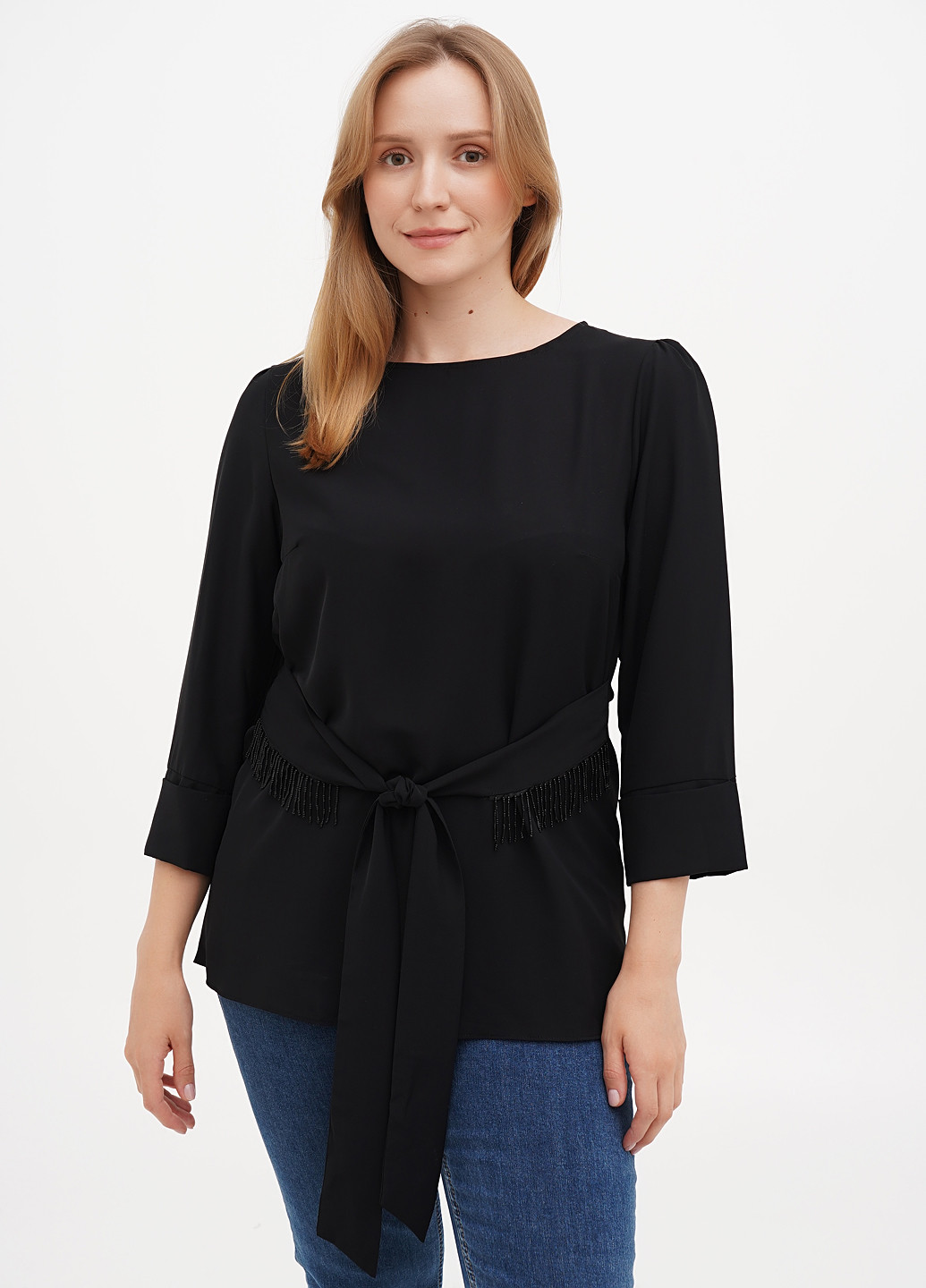 Чорна блуза Sassofono Club