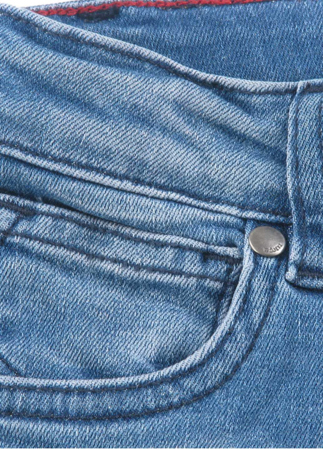 Голубые демисезонные прямые джинсы Wojcik