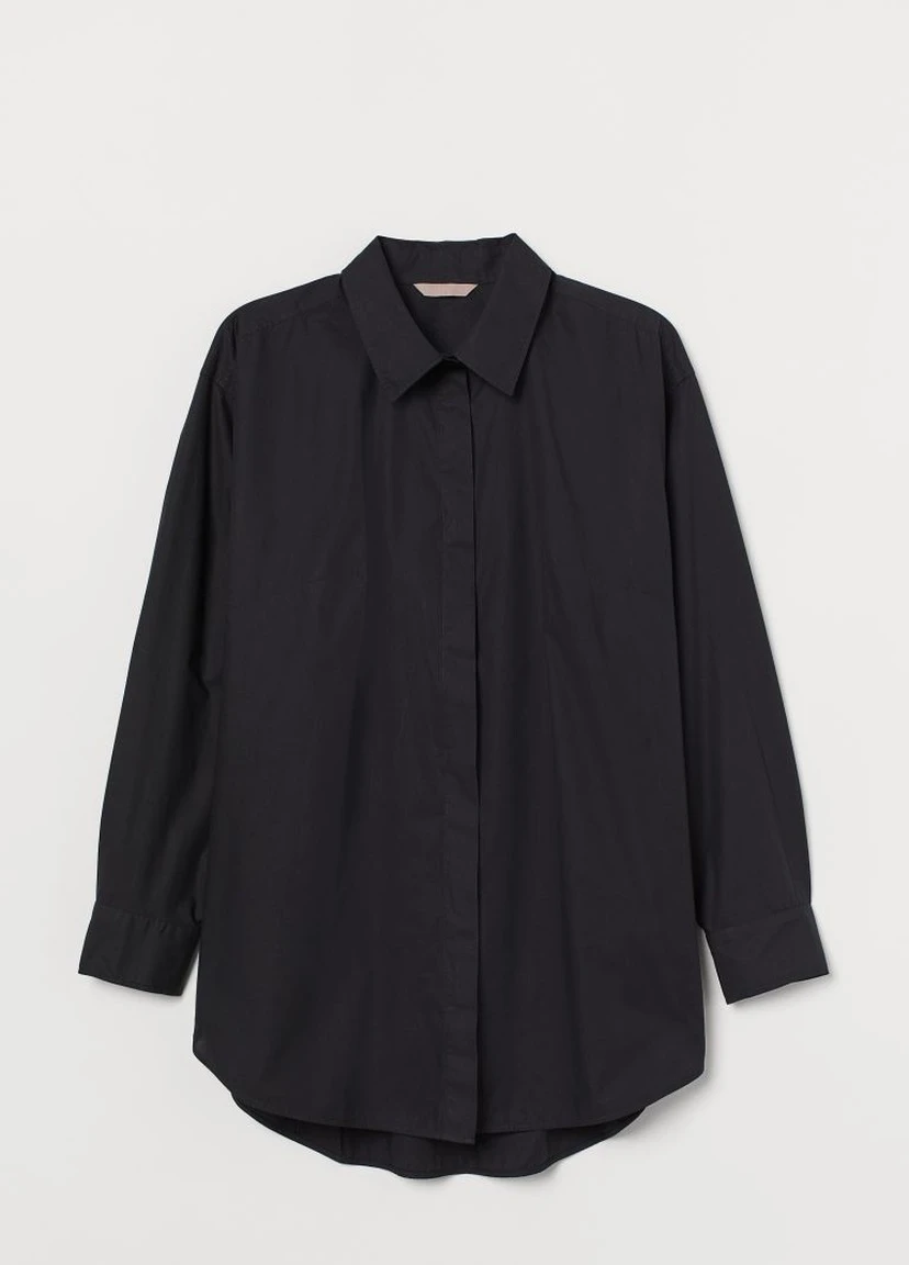 Сорочка оверсайз, бавовна H&M+ (222800509)