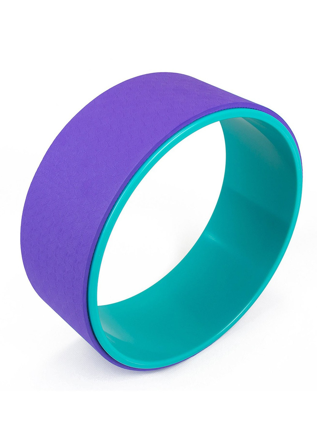 Колесо для йоги TPE 33 см фіолетово-бірюзове (кільце для йоги, йога колесо для спини) EasyFit (241214969)