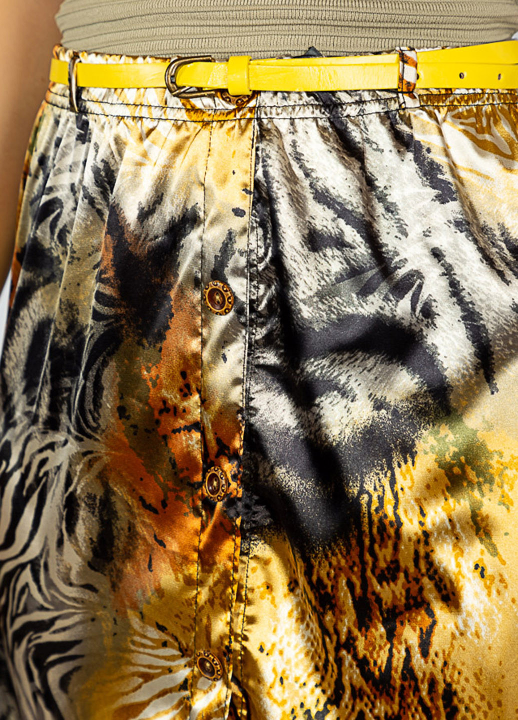 Разноцветная кэжуал с абстрактным узором юбка Time of Style а-силуэта (трапеция)