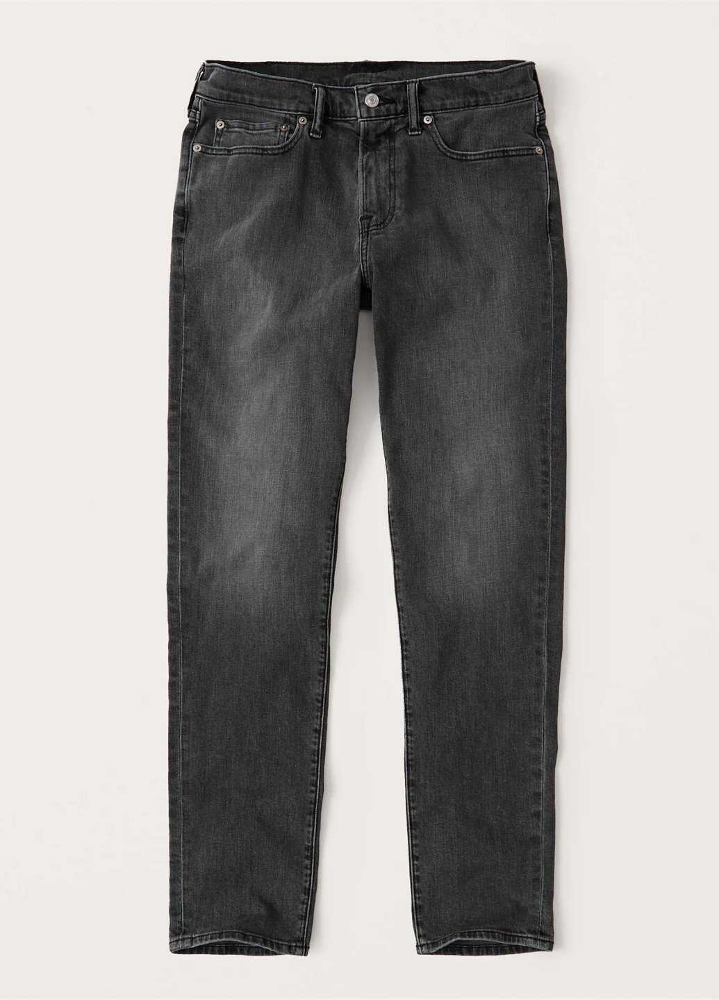 Серые демисезонные зауженные джинсы Abercrombie & Fitch
