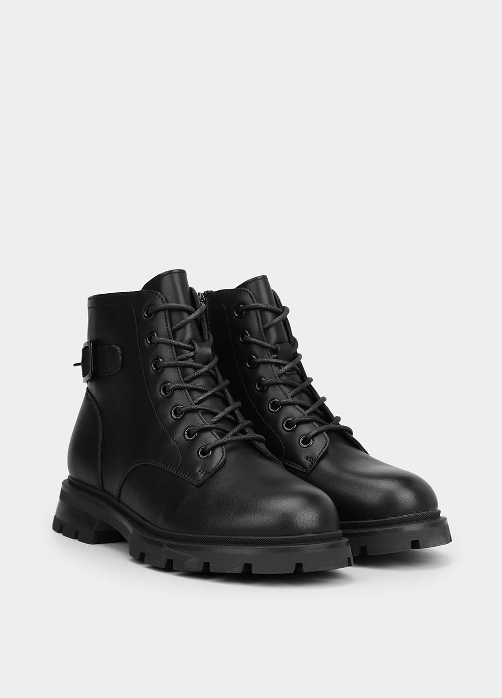 Осенние ботинки Braska со шнуровкой, с пряжкой