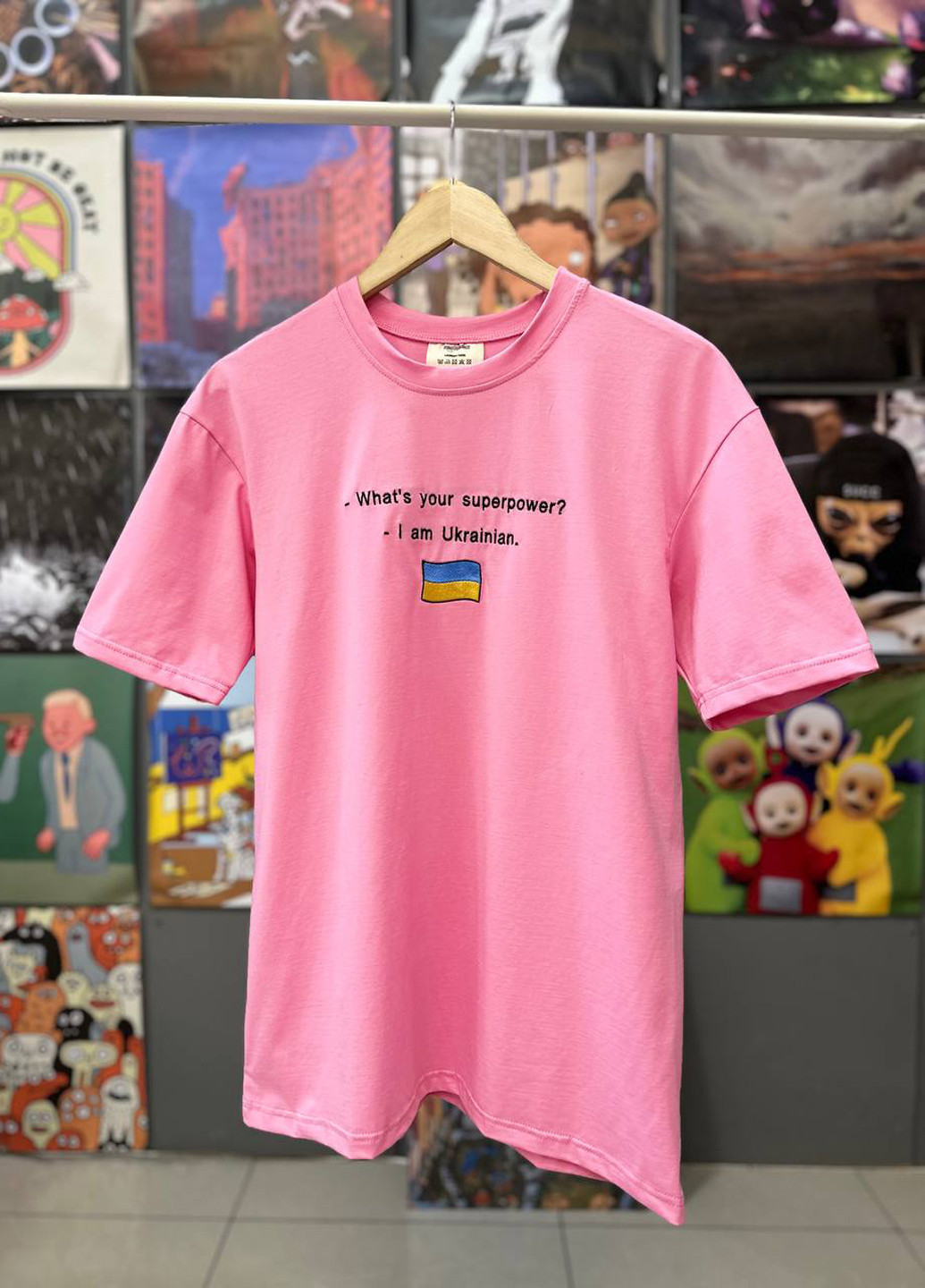 Розовая летняя футболка Naiznanku