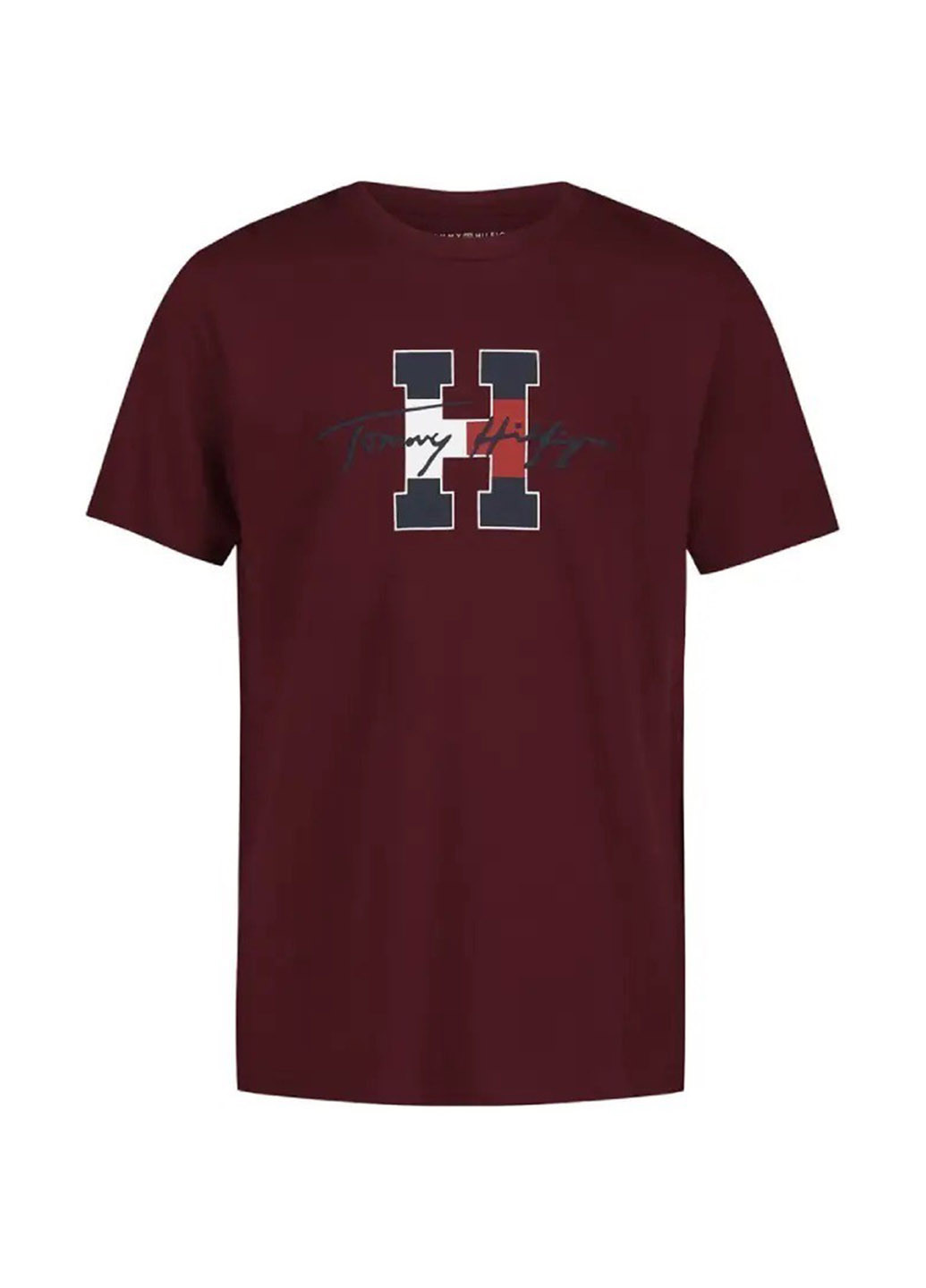 Бордова літня футболка Tommy Hilfiger